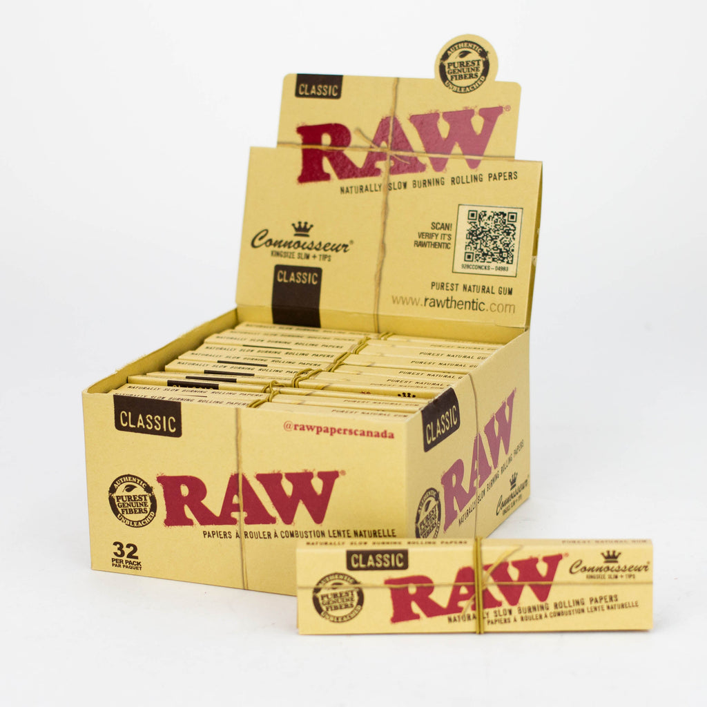 RAW Classic Connoisseur King Rolling Paper w/Tips [CP1133]