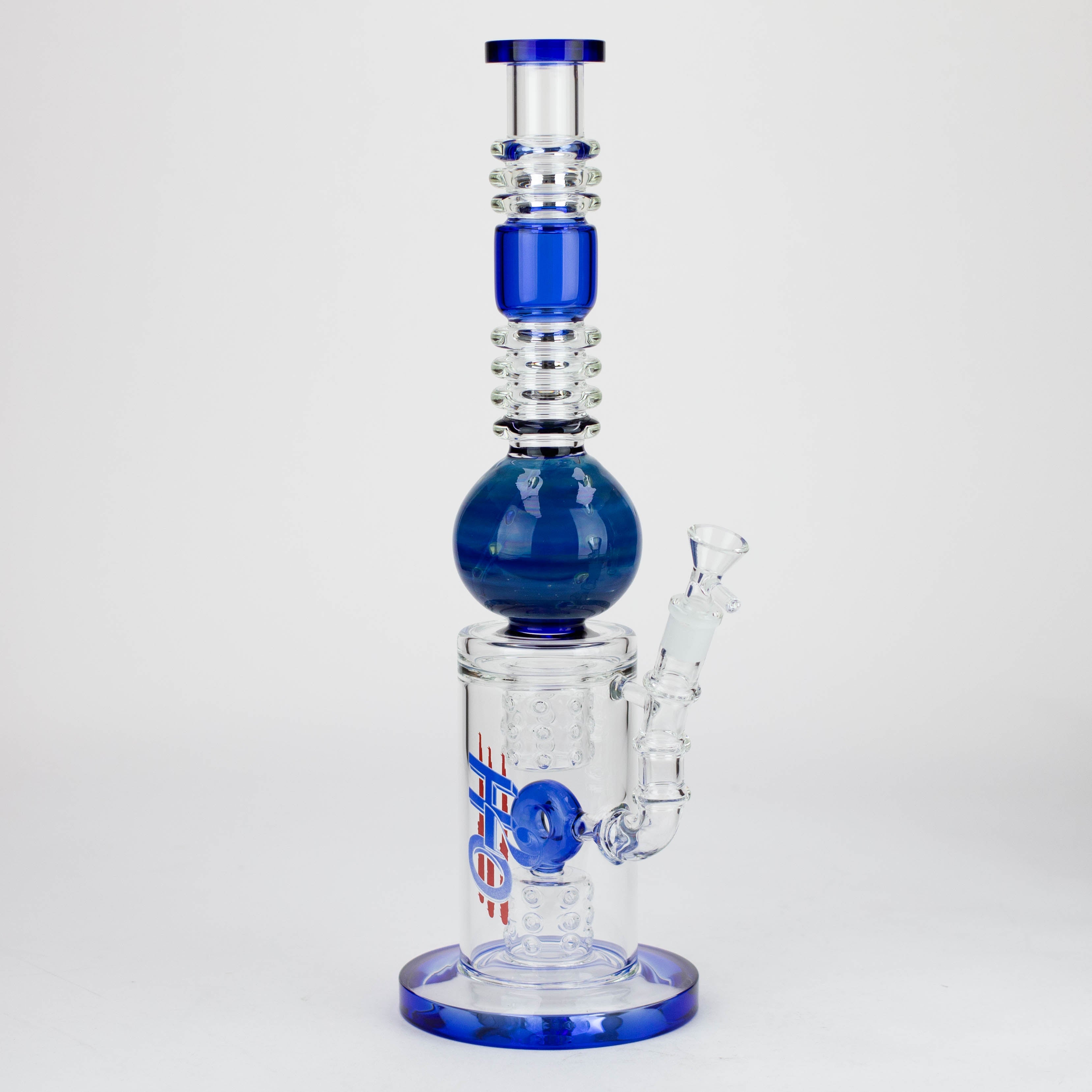 H2O | 15" Gold fumed sphere Glass water bong [H2O-5017]
