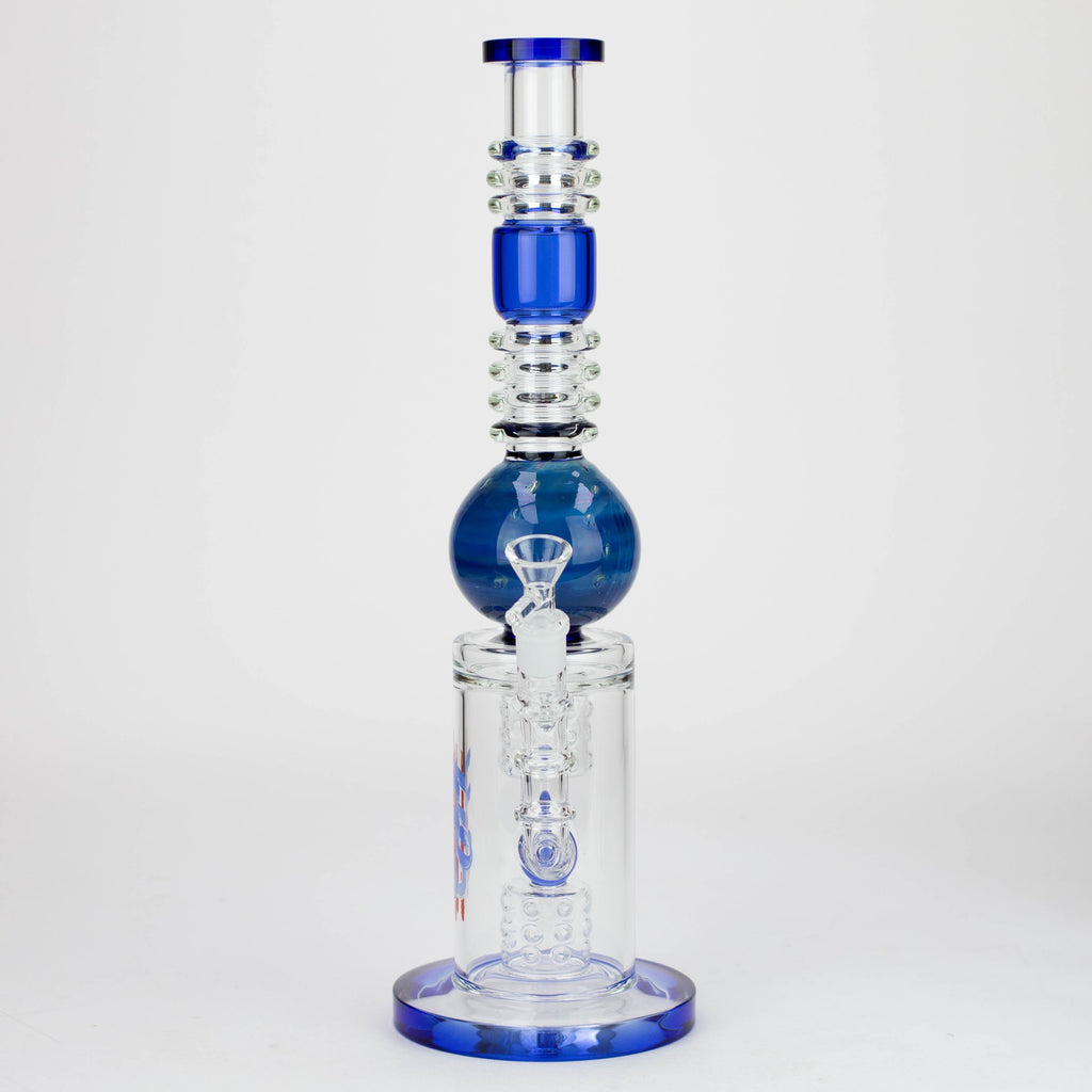 H2O | 15" Gold fumed sphere Glass water bong [H2O-5017]