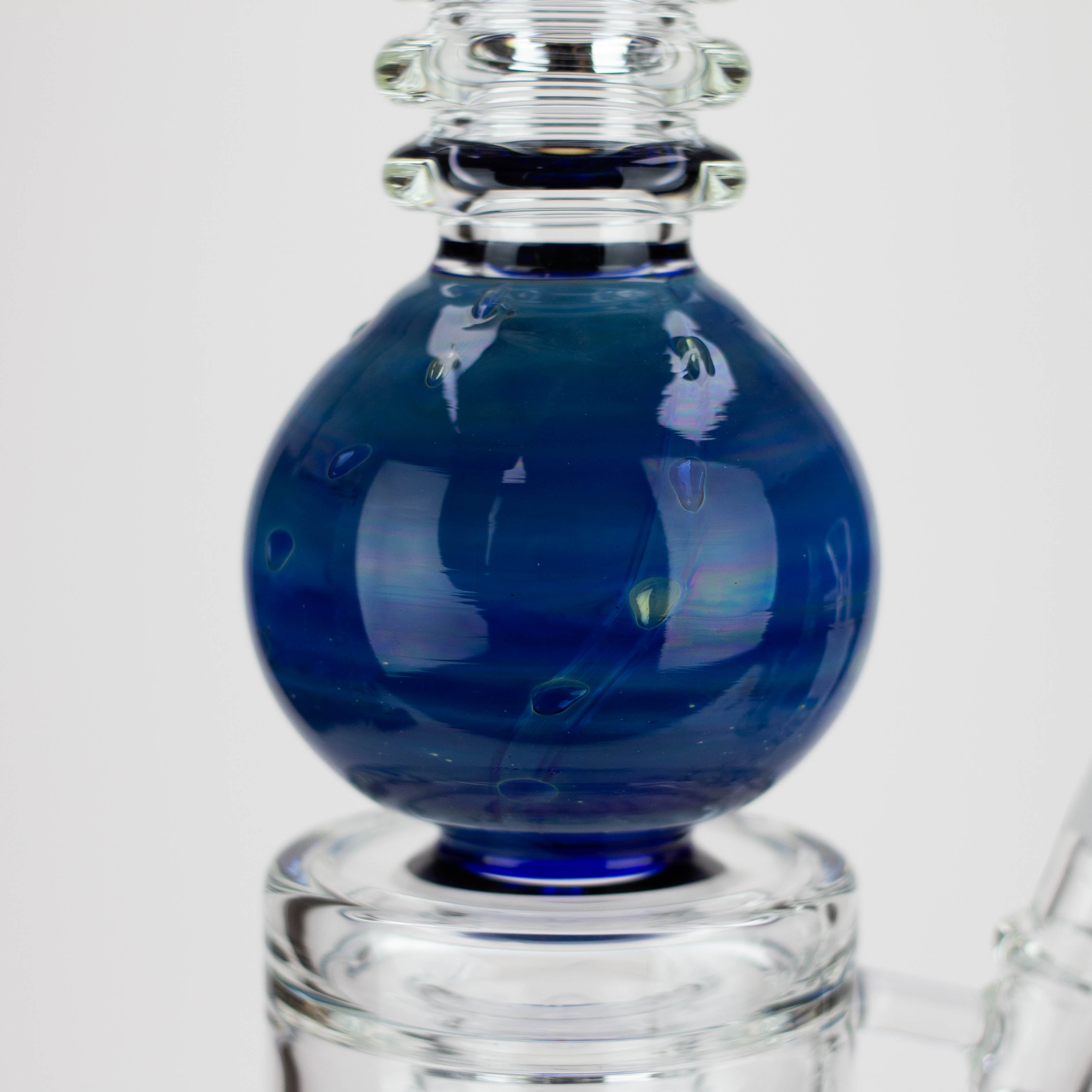 H2O | 15" Gold fumed sphere Glass water bong [H2O-5017]