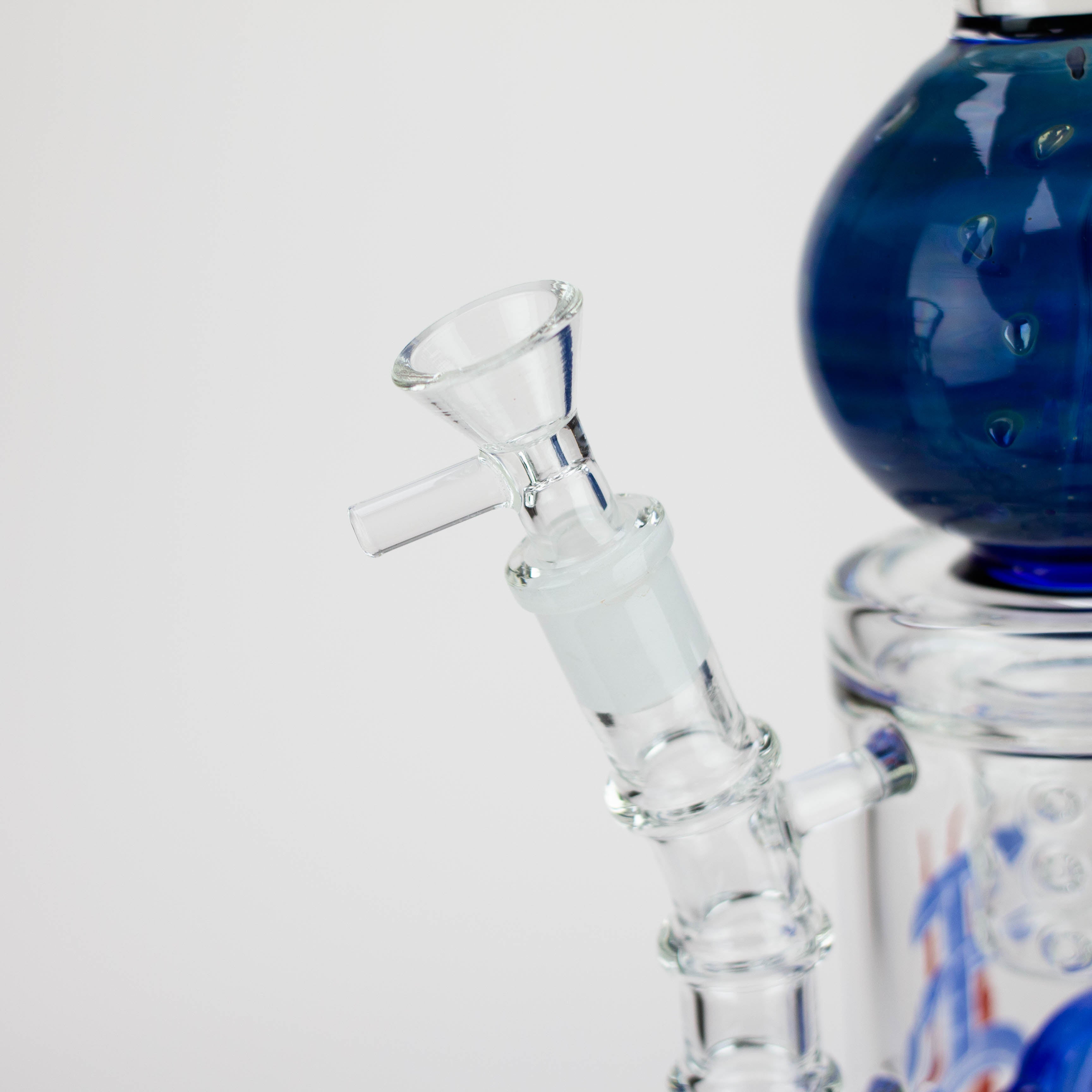 H2O | 15" Gold fumed sphere Glass water bong [H2O-5017]