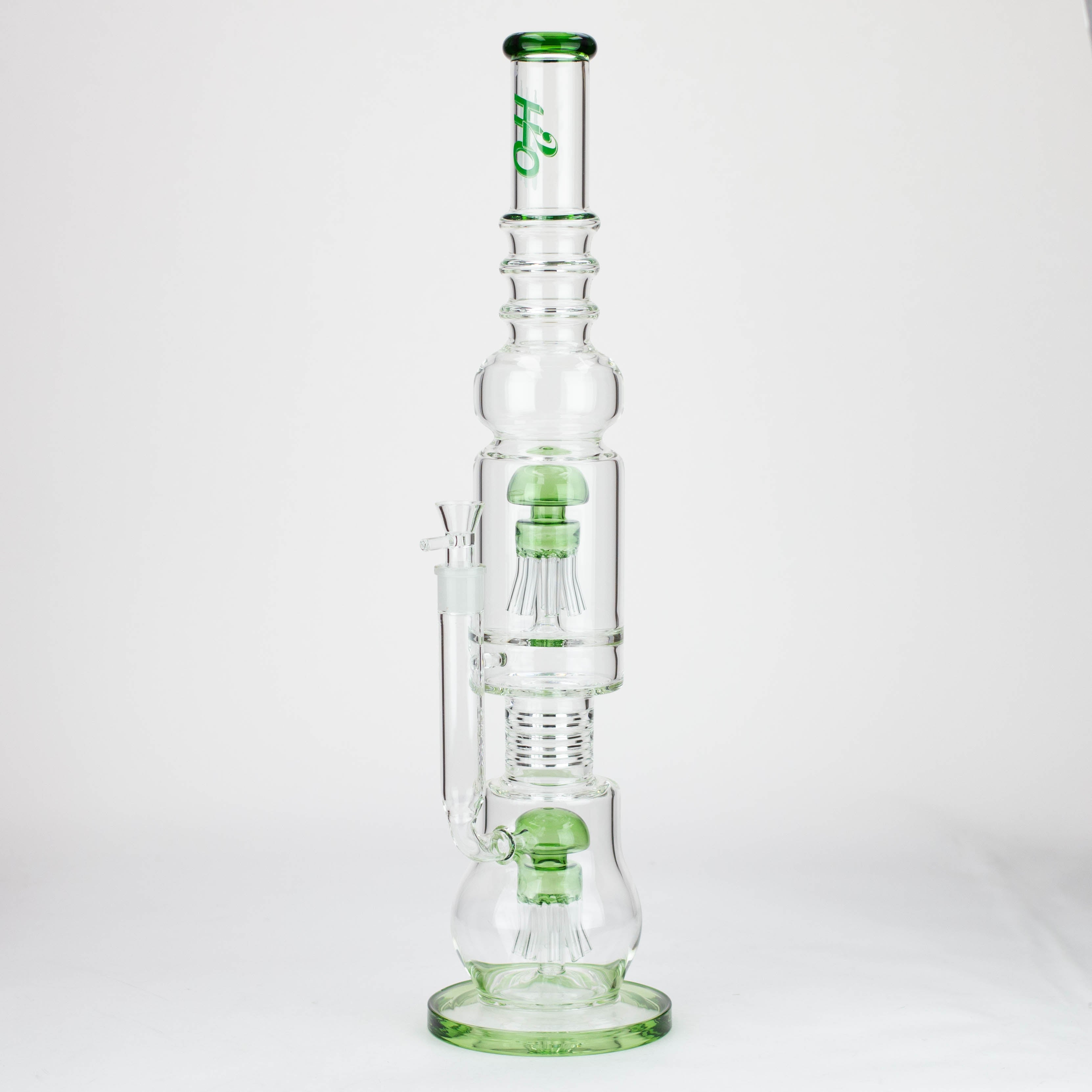 H2O | 21" Percolator glass water bong [H2O-5018]