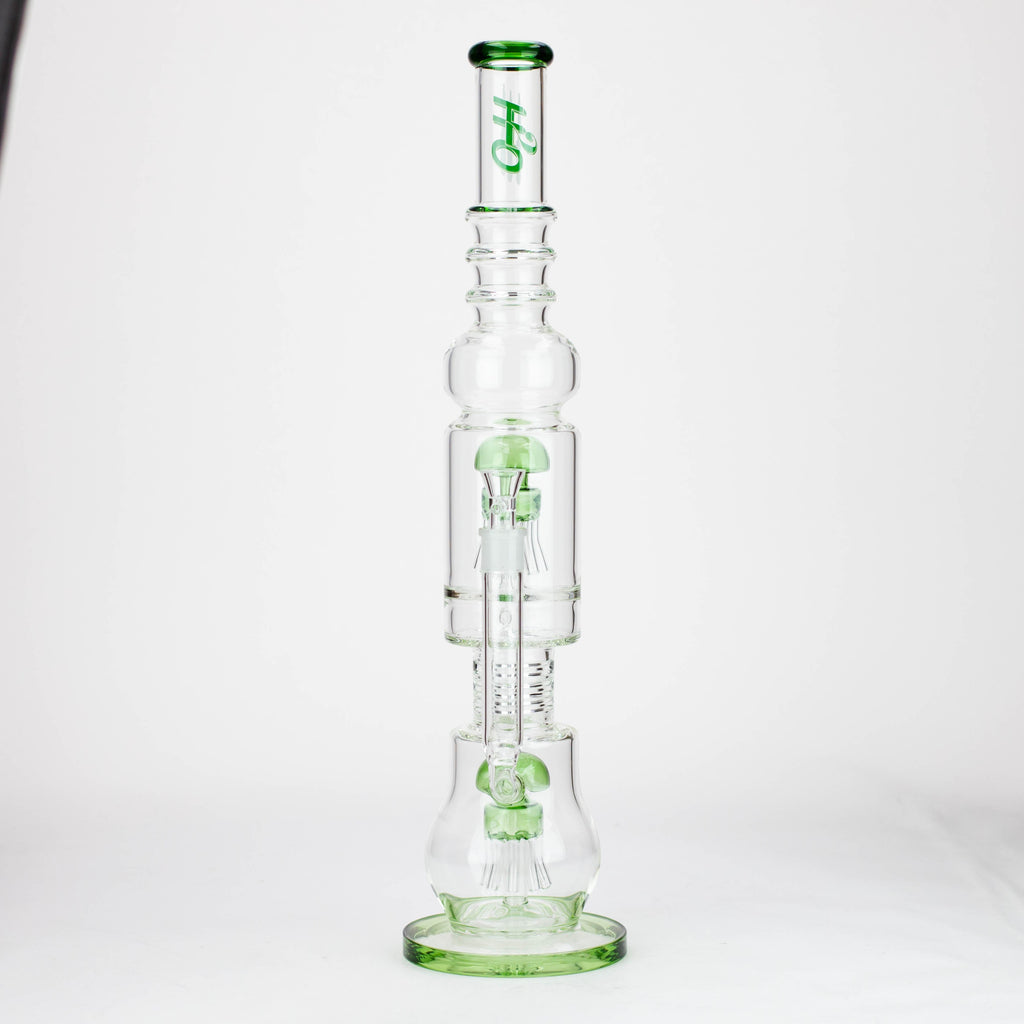 H2O | 21" Percolator glass water bong [H2O-5018]