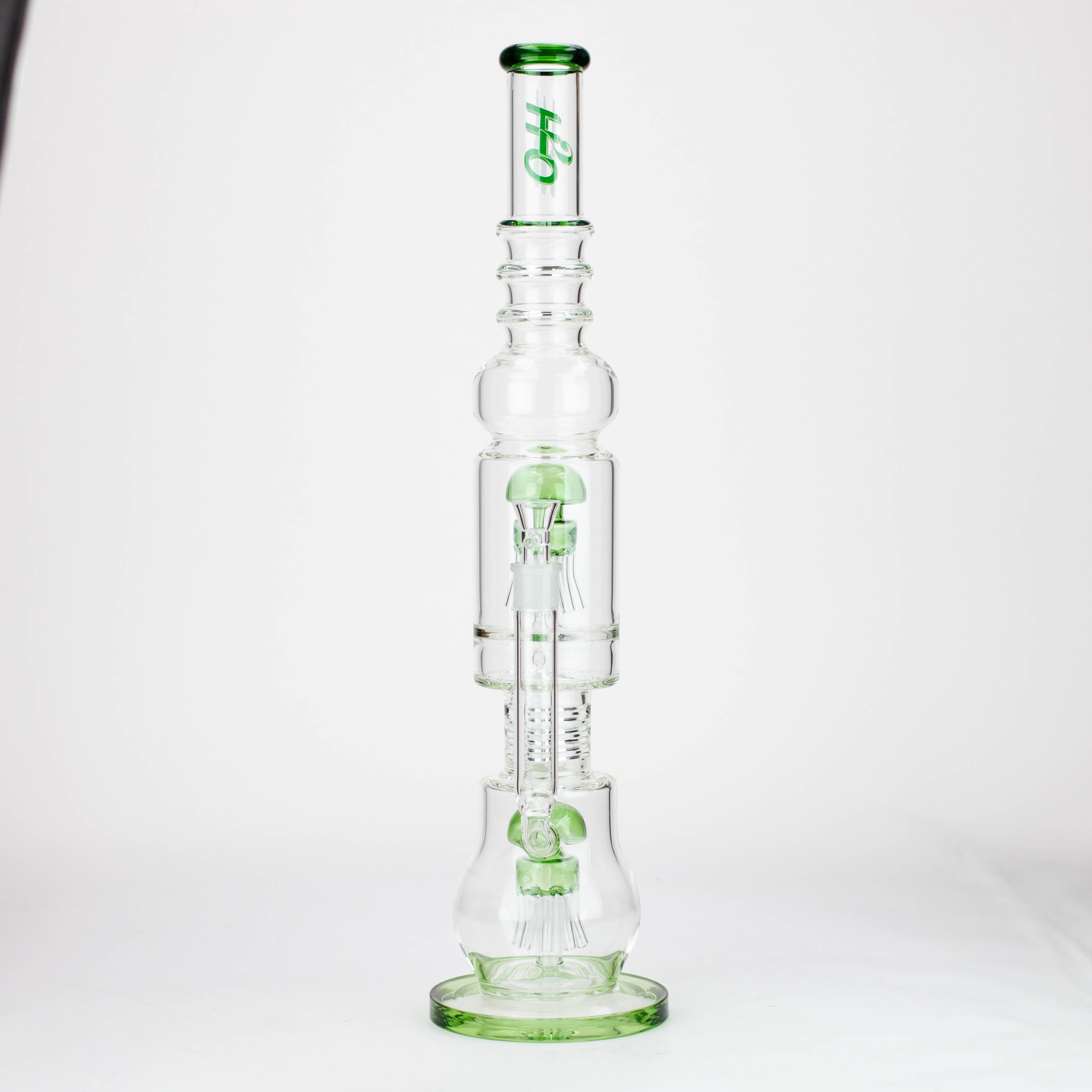 H2O | 21" Percolator glass water bong [H2O-5018]