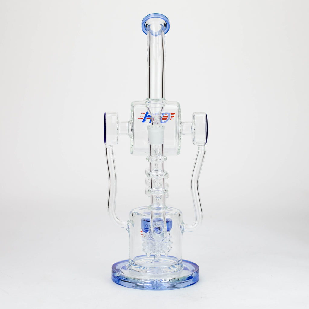 H2O | 14" glass water bong [H2O-5022]