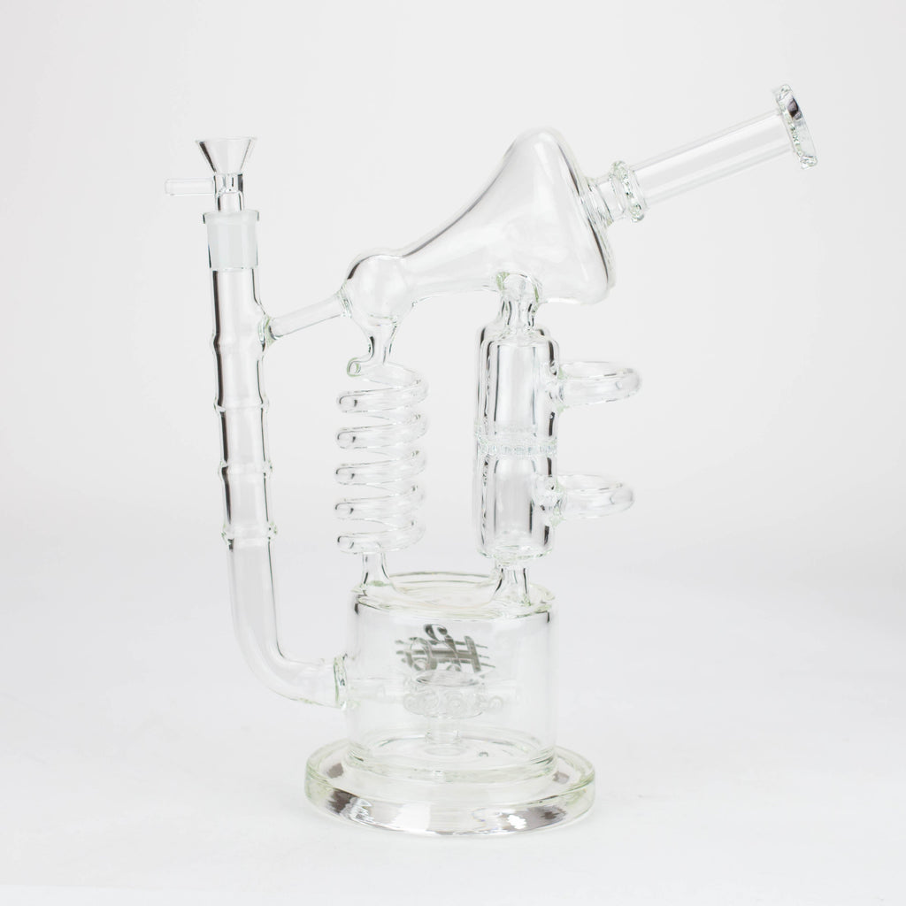 H2O | 12" Coil Glass water recycle bong [H2O-5027]