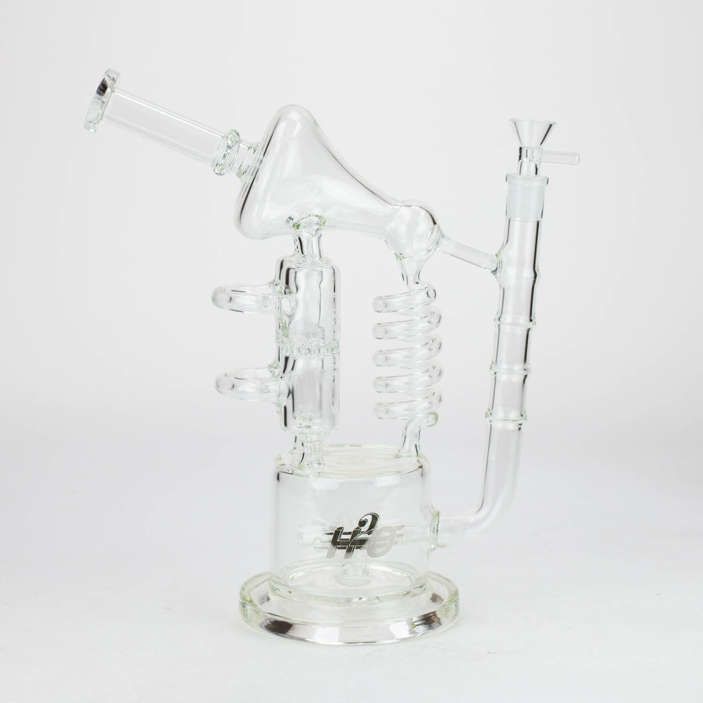 H2O | 12" Coil Glass water recycle bong [H2O-5027]