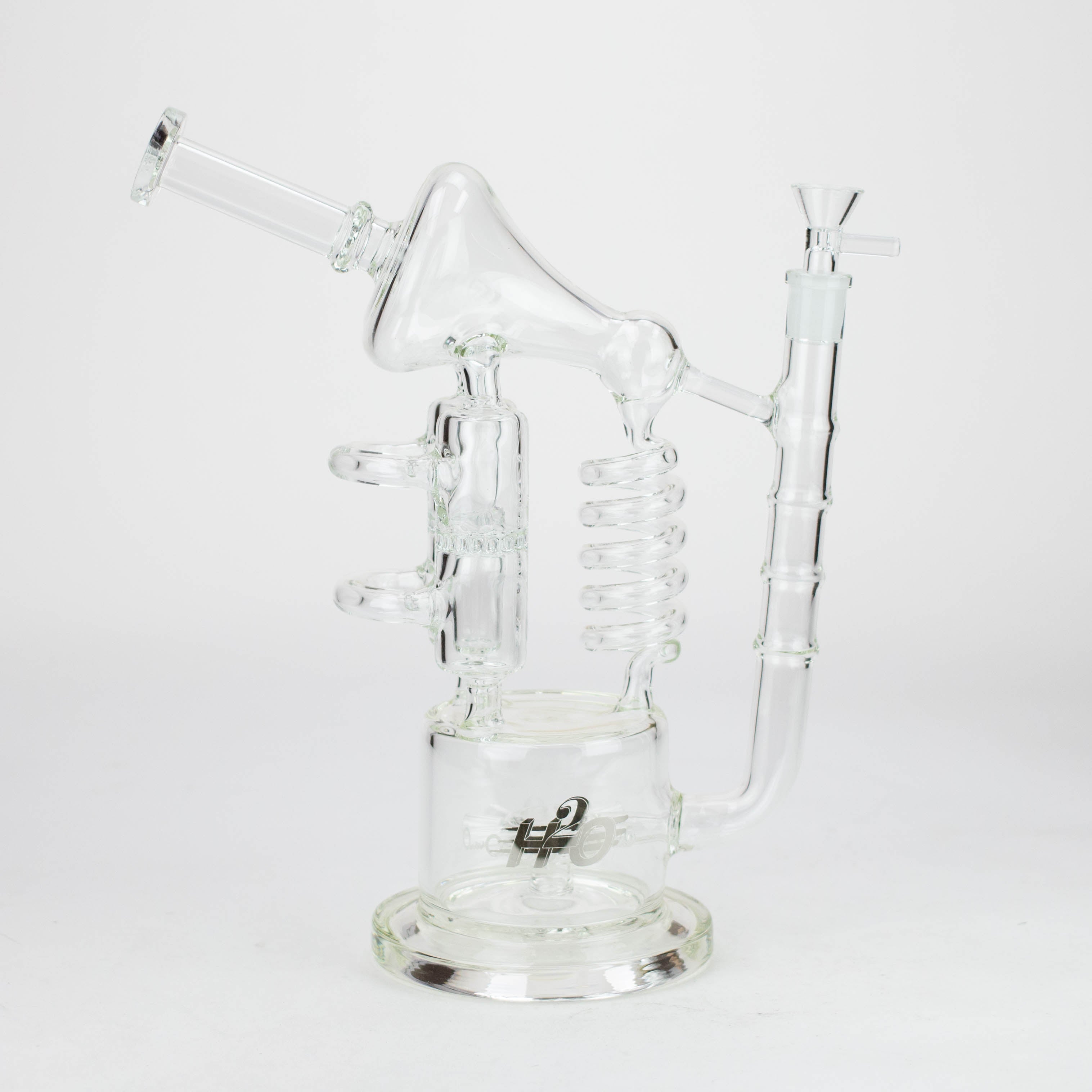 H2O | 12" Coil Glass water recycle bong [H2O-5027]