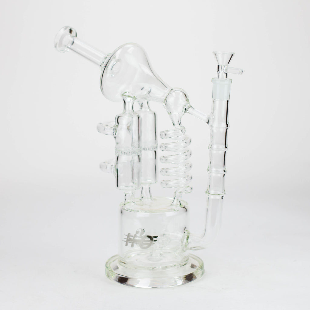 H2O | 12" Coil Glass water recycle bong [H2O-5027]