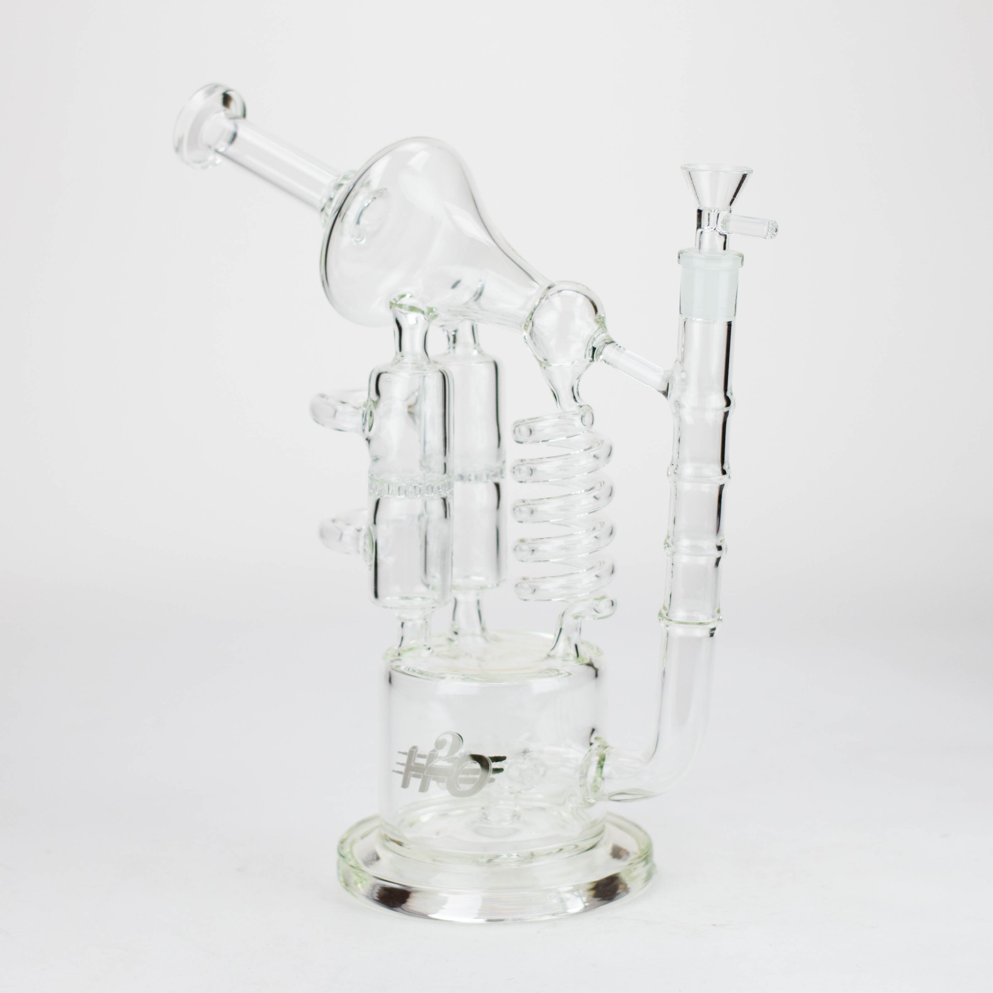 H2O | 12" Coil Glass water recycle bong [H2O-5027]