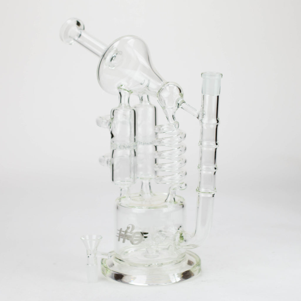 H2O | 12" Coil Glass water recycle bong [H2O-5027]