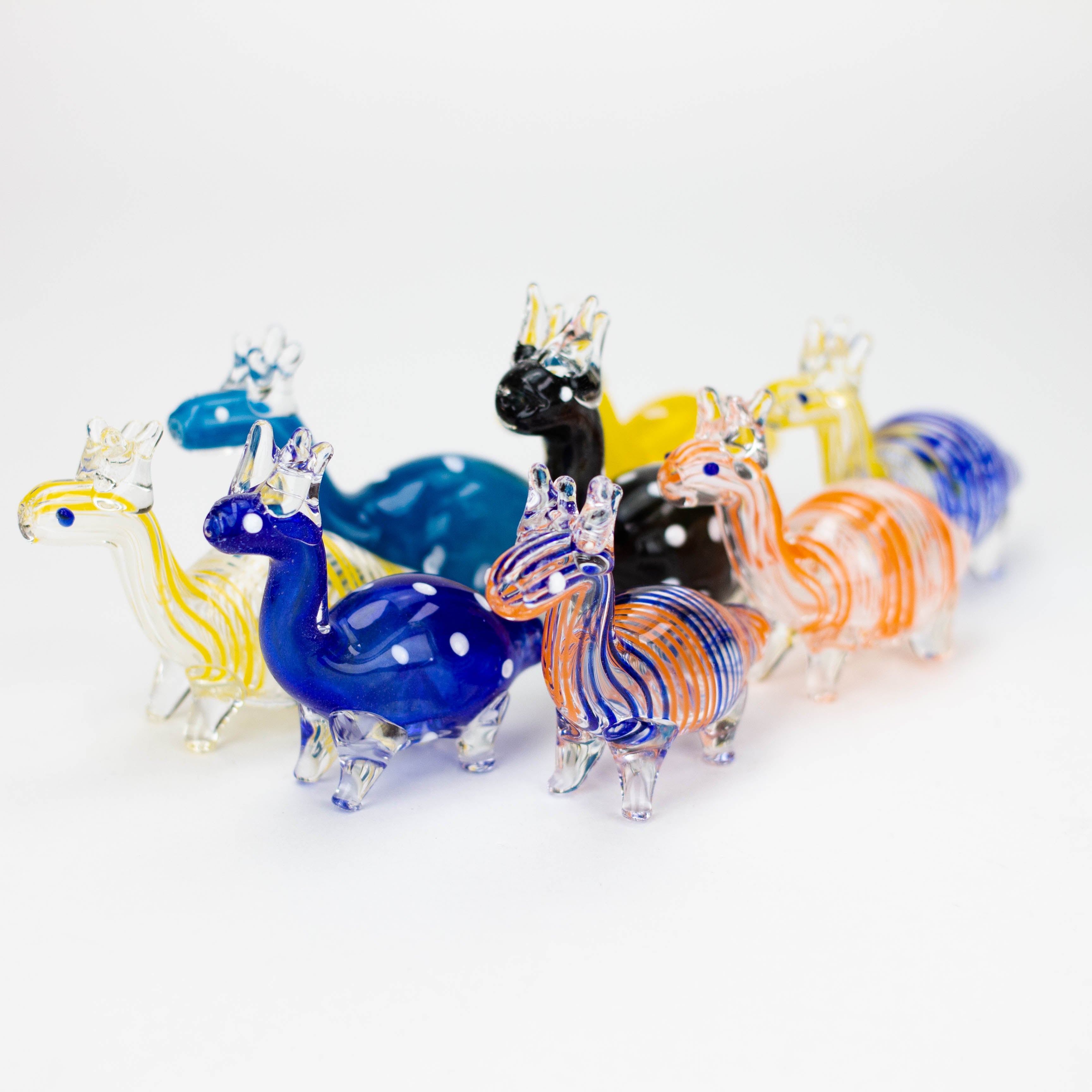 Standing Deer Small glass hand pipe