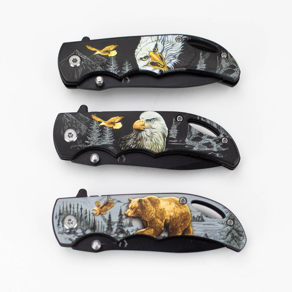 TheBoneEdge 7" Stainless Steel Folding Knife [Animal]