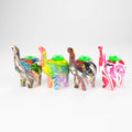 4.5" Assorted silicone elephant bubbler [QT002D]