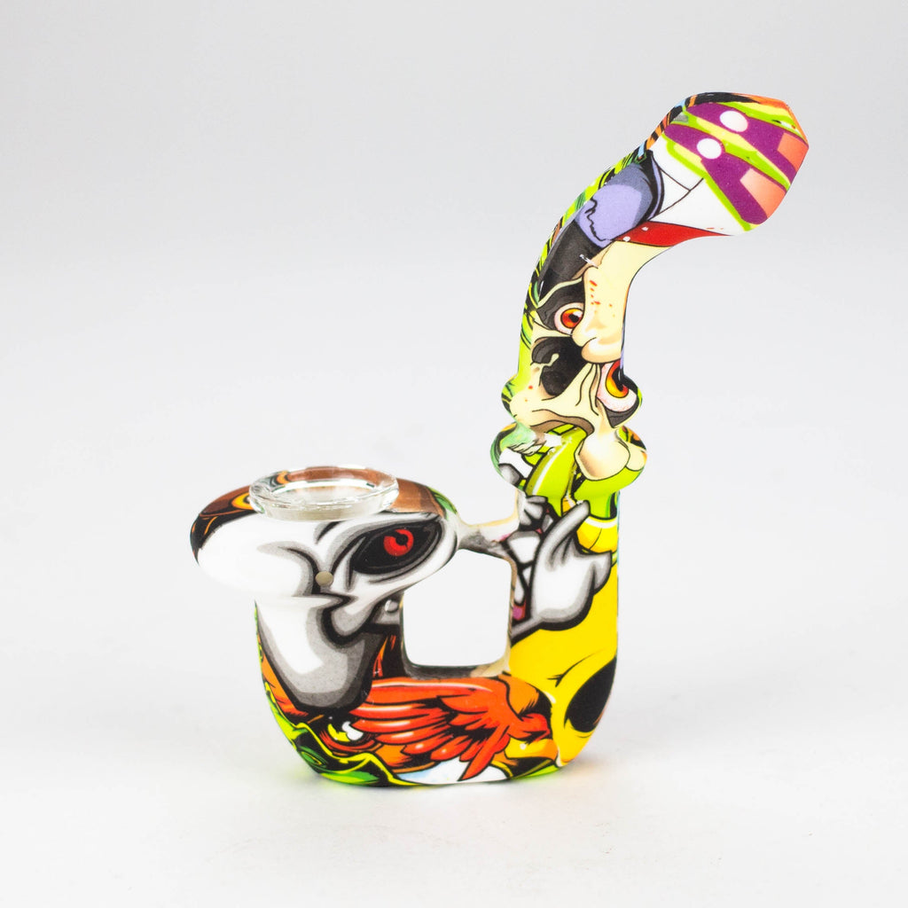 4.5" Assorted silicone U shape hand pipe [QT062D]