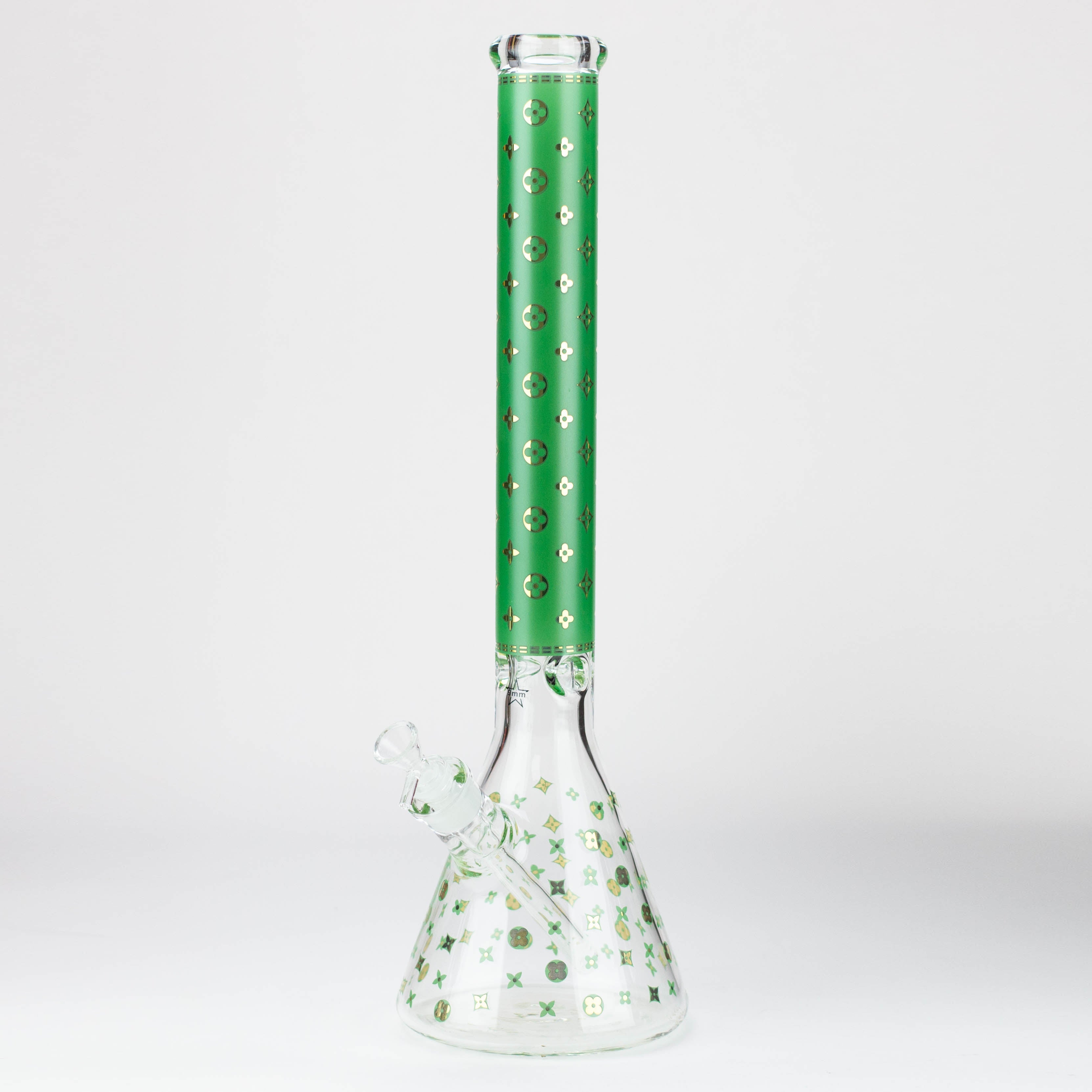 20" Luxury Patterned 9 mm glass water bong [GBT2103]