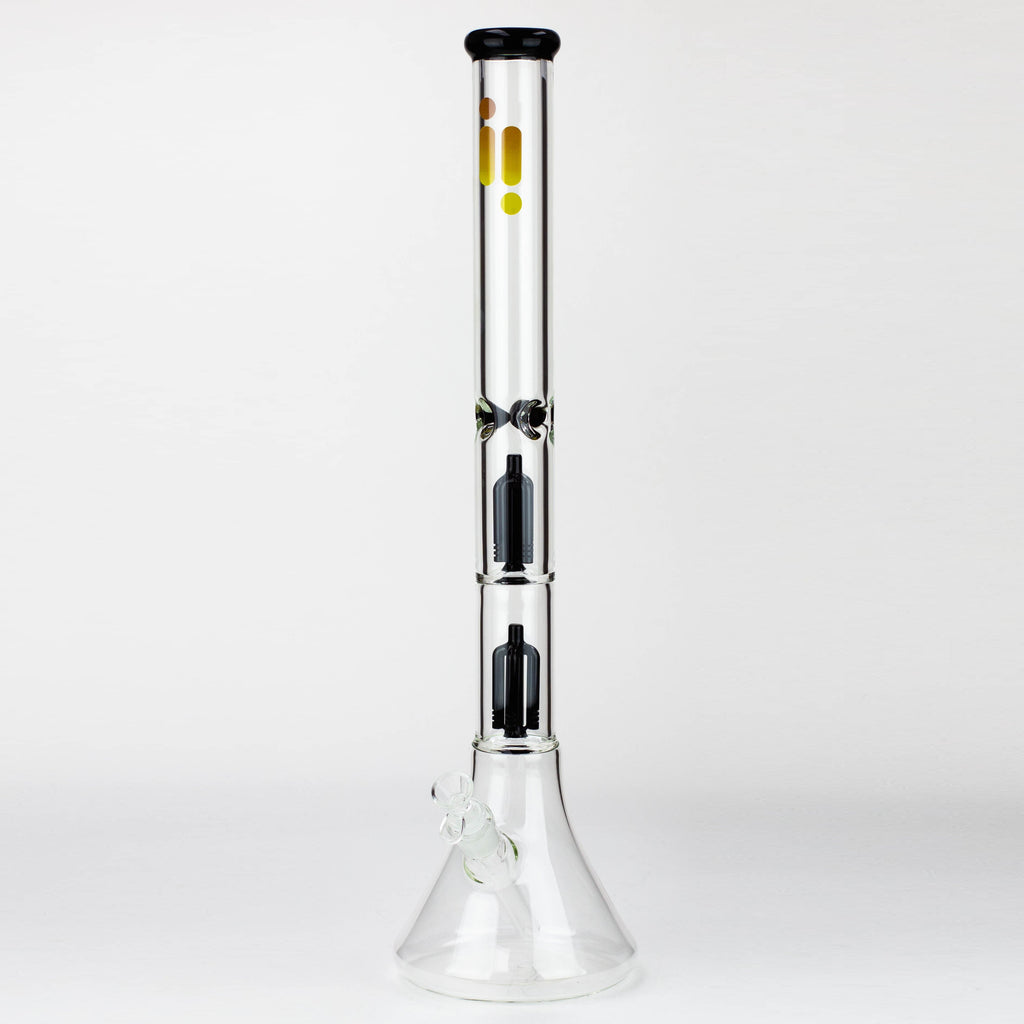 Infyniti | 24" Dual tree 7mm beaker glass water bong