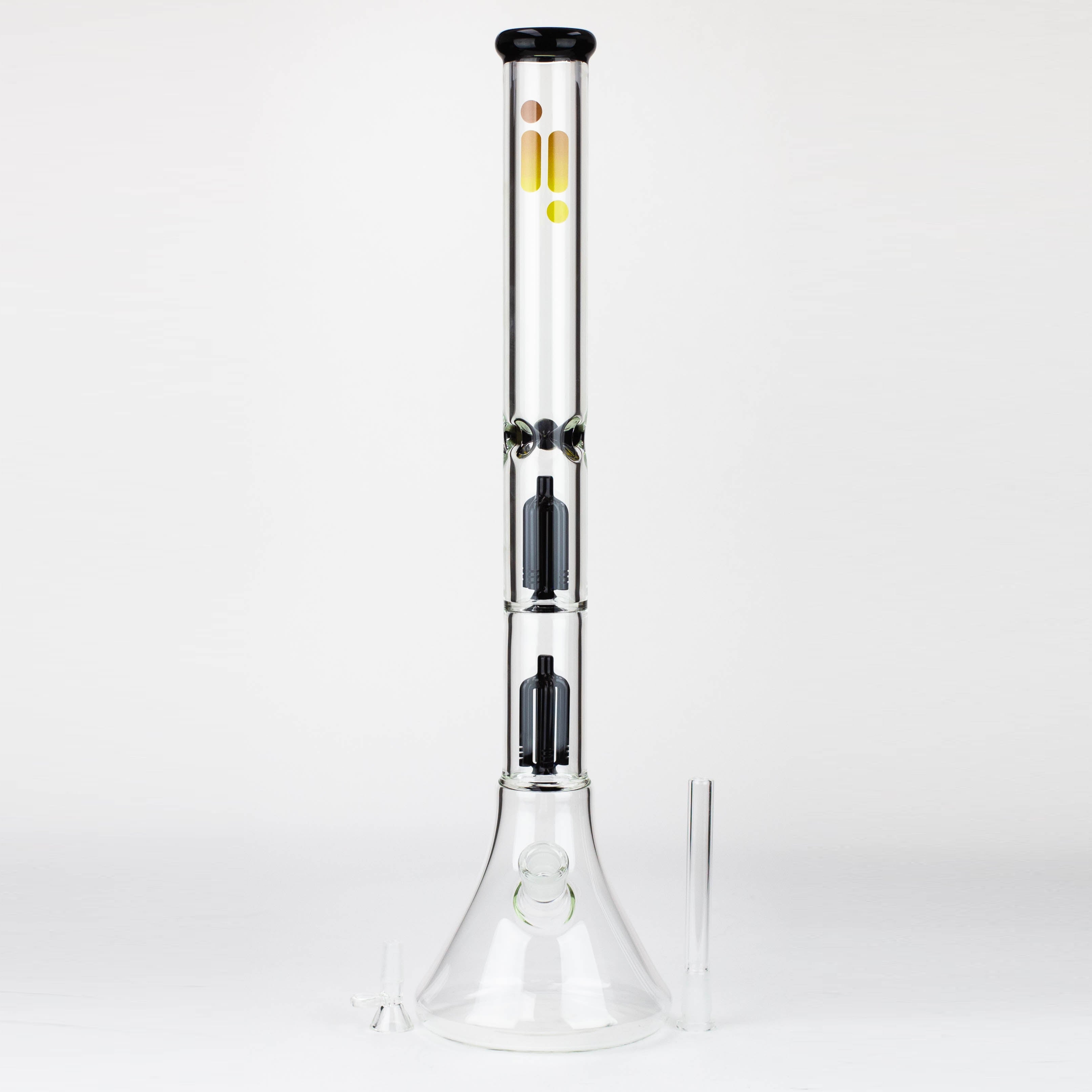 Infyniti | 24" Dual tree 7mm beaker glass water bong