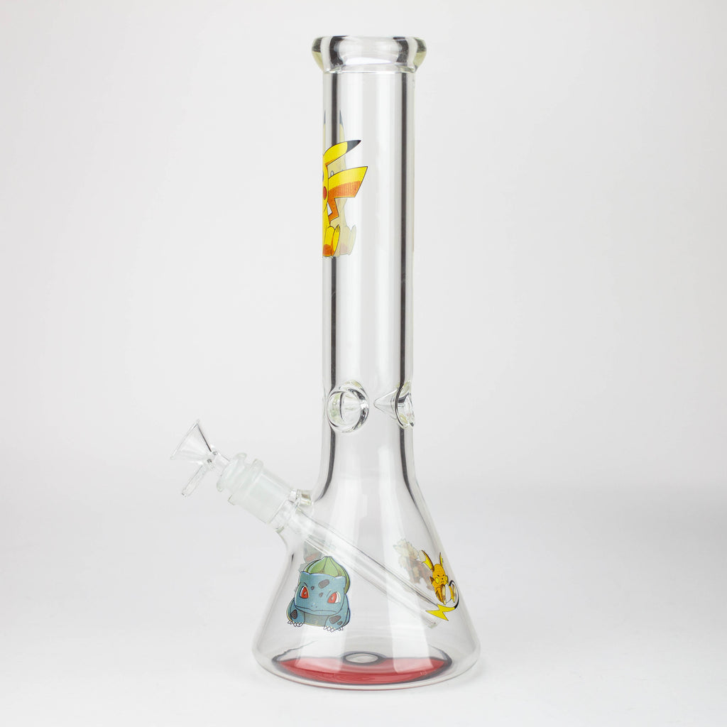 13.5" Cartoon 7 mm glass water beaker bong-Graphic PM v2