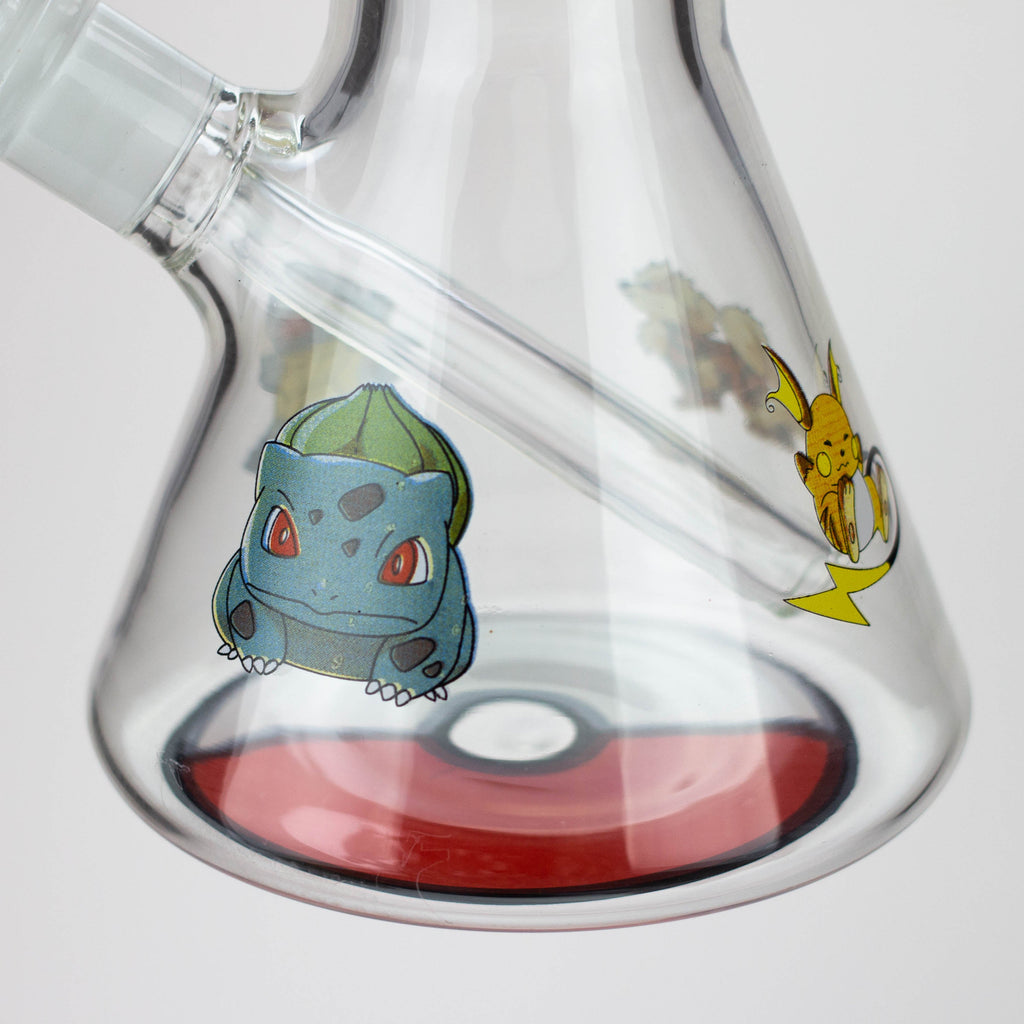 13.5" Cartoon 7 mm glass water beaker bong-Graphic PM v2