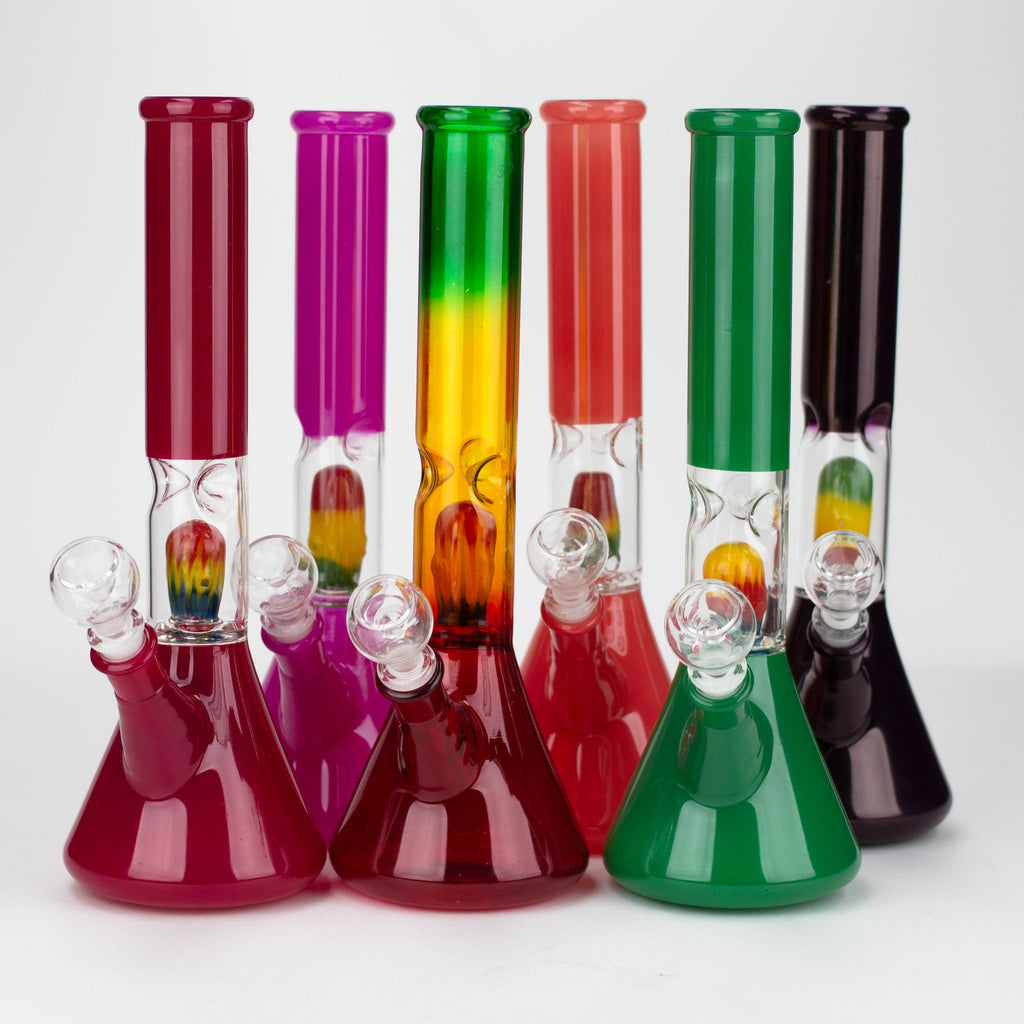 12" Rasta Water Beaker Water Bong