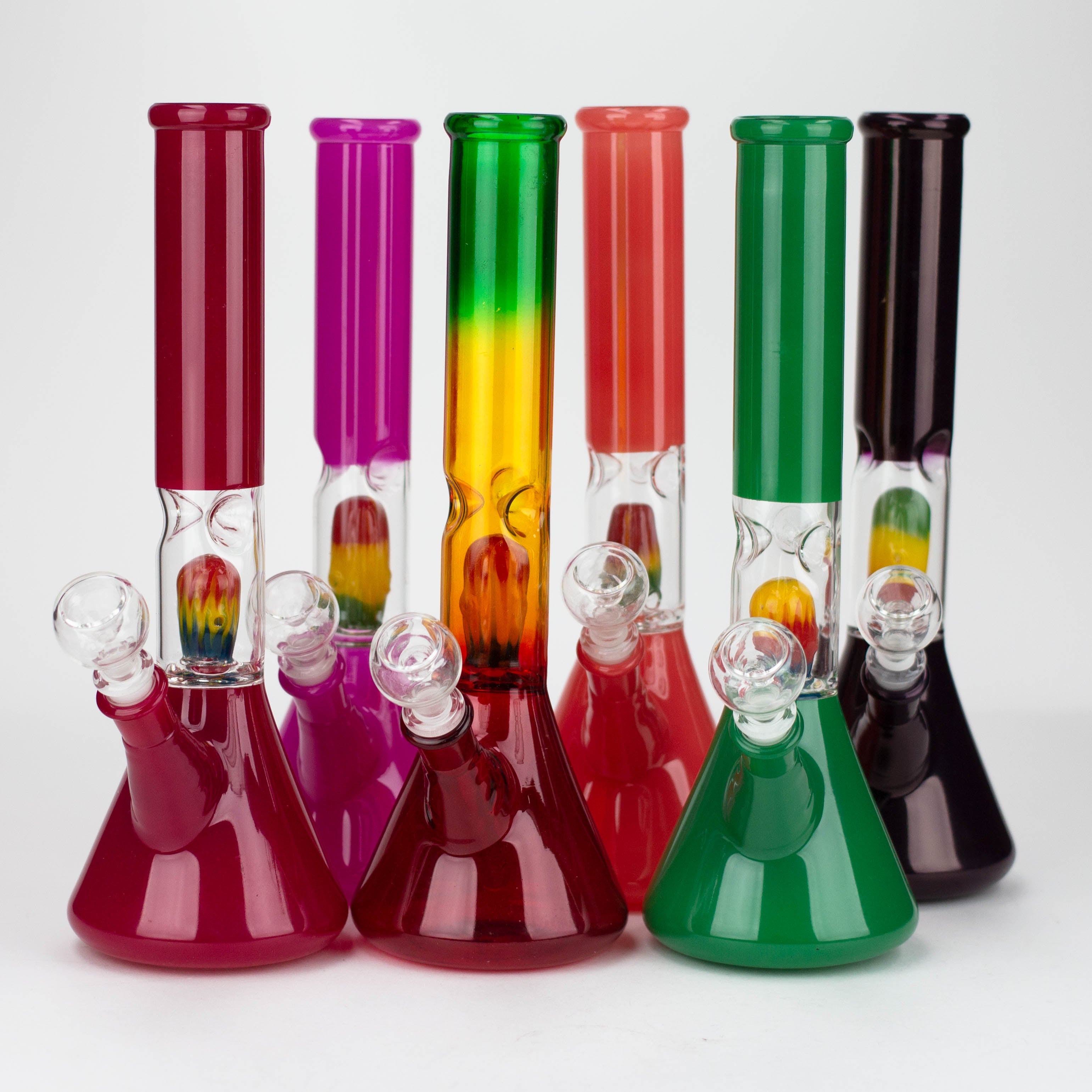 12" Rasta Water Beaker Water Bong