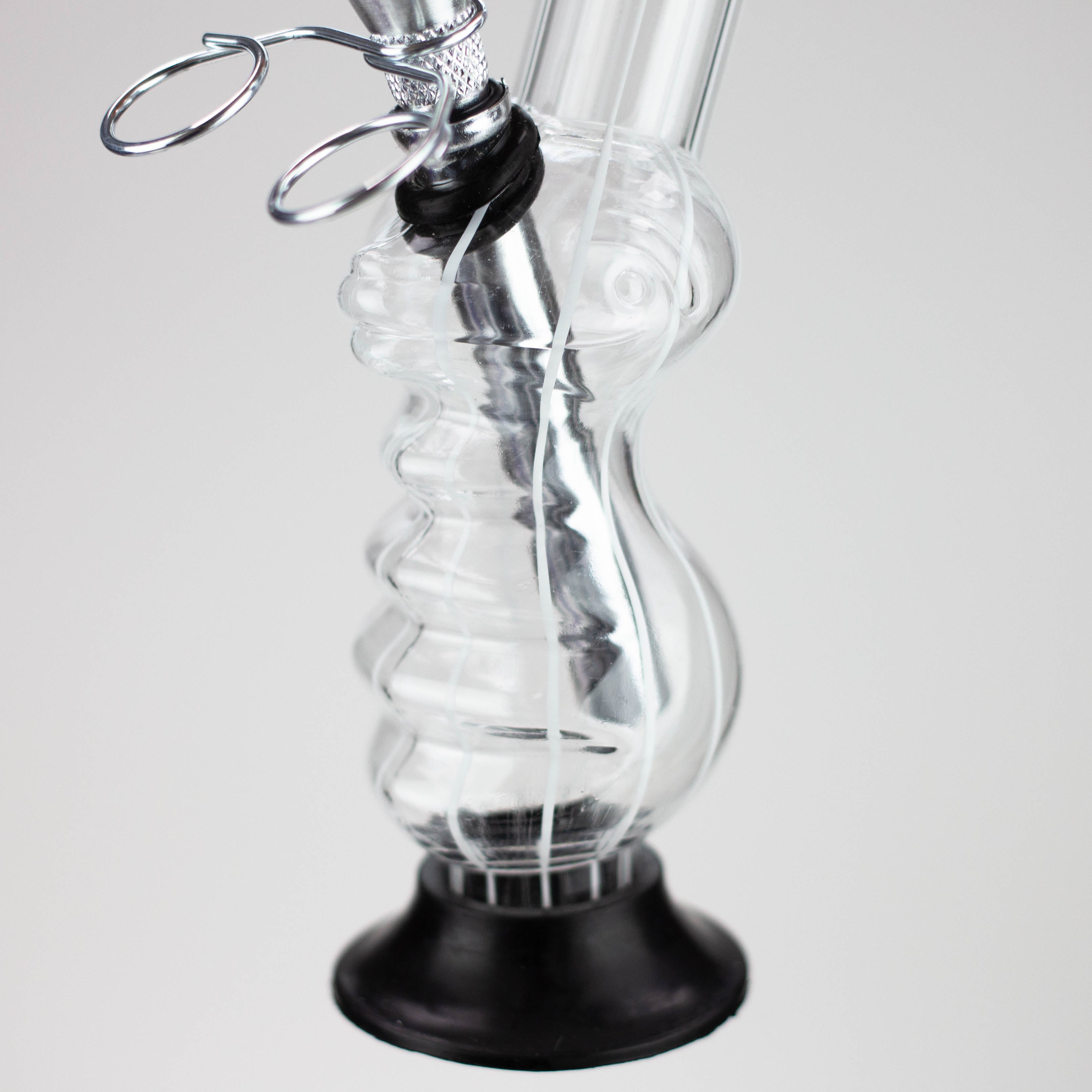 8" stripe acrylic water pipe [SV10]