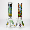 14” RM cartoon 7 mm glass beaker water bong Assorted Designs