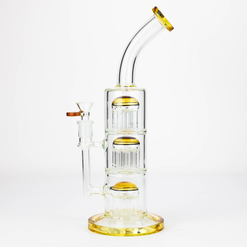 13'' Triple 8arms perc glass bong [G31022]