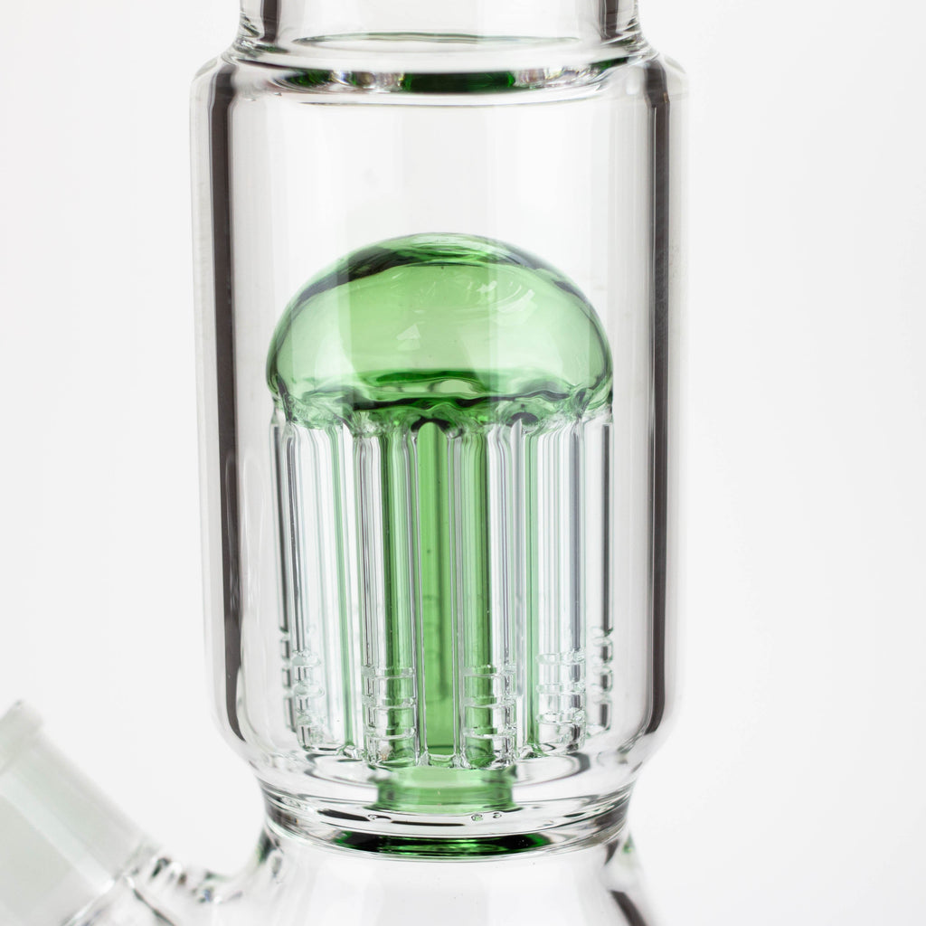14" Single 8 arms perc, glass water bong [G01037]
