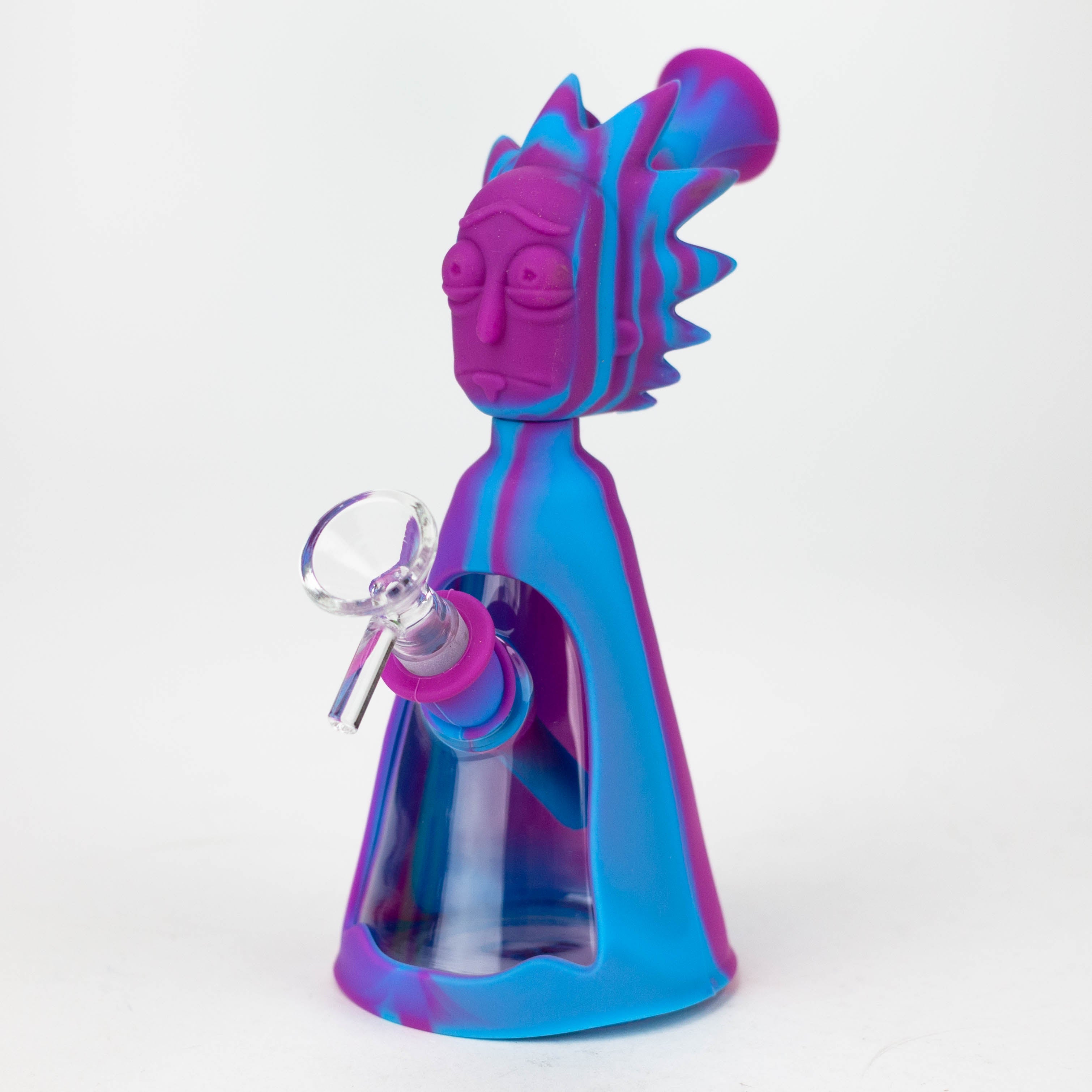 7" RM Cartoon multi colored silicone water bong [H119]