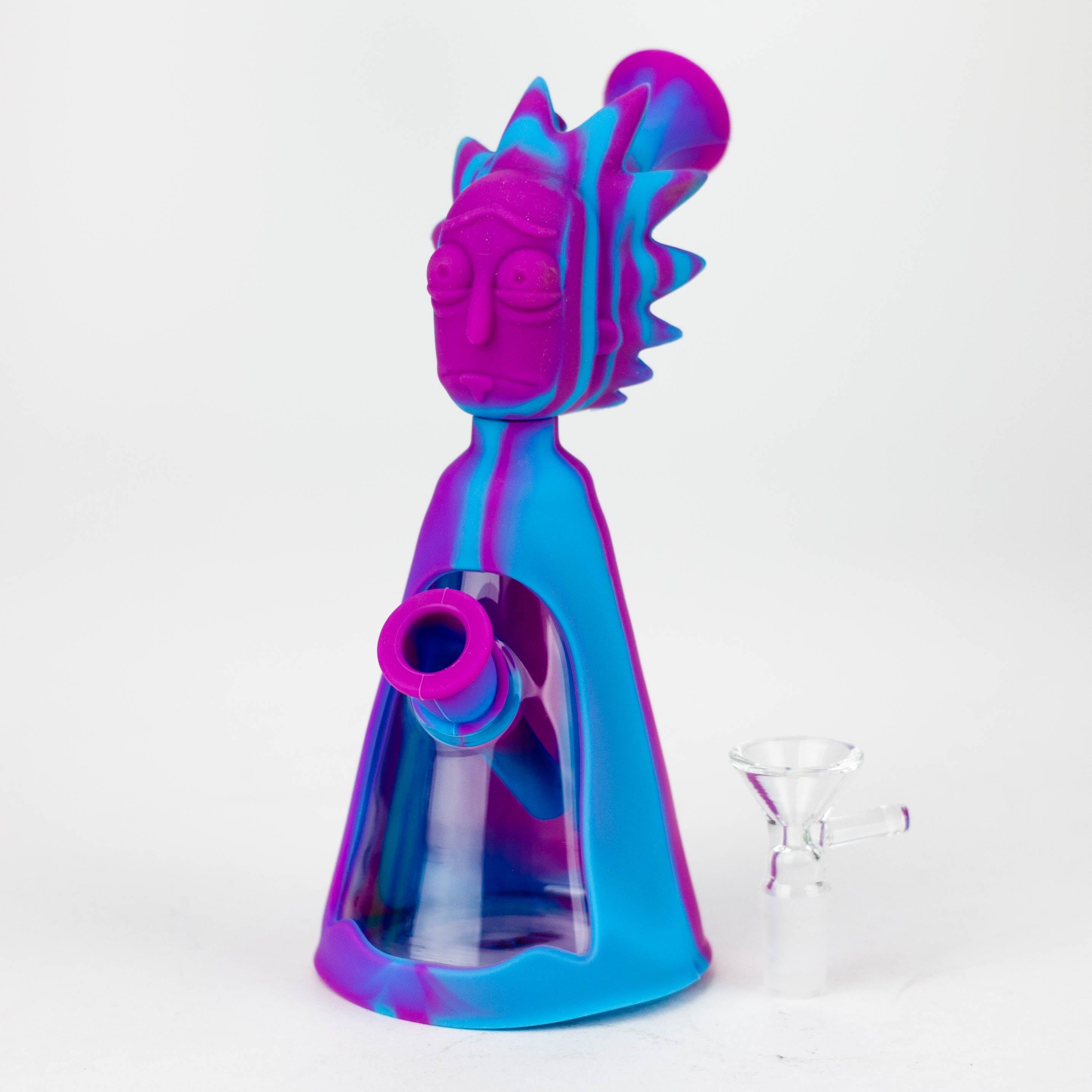 7" RM Cartoon multi colored silicone water bong [H119]