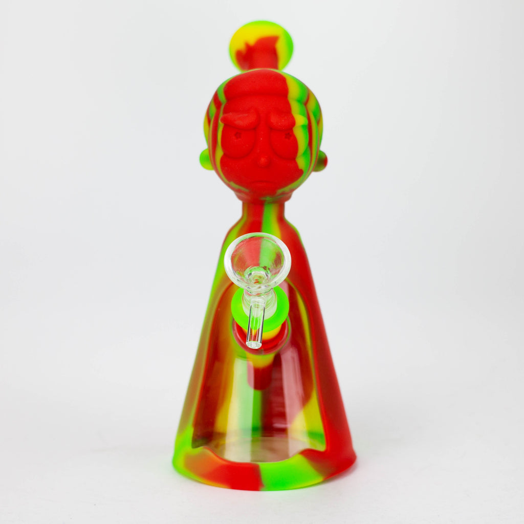 7" RM Cartoon multi colored silicone water bong [H120]
