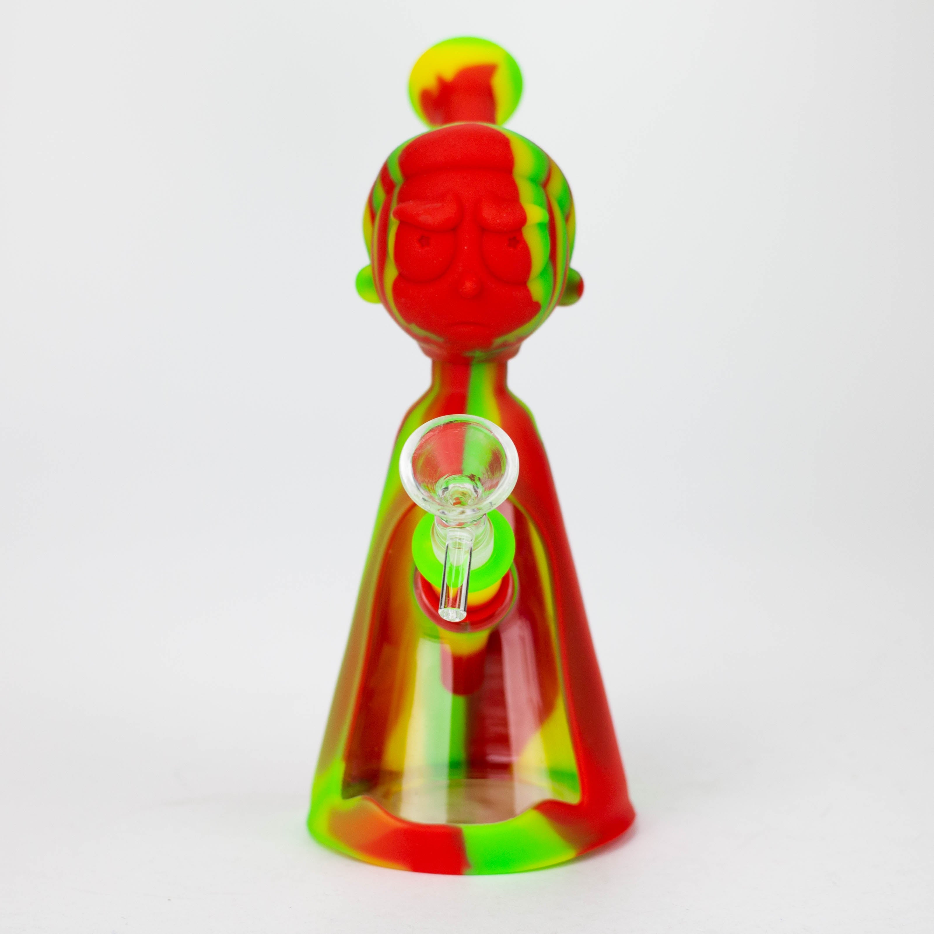 7" RM Cartoon multi colored silicone water bong [H120]