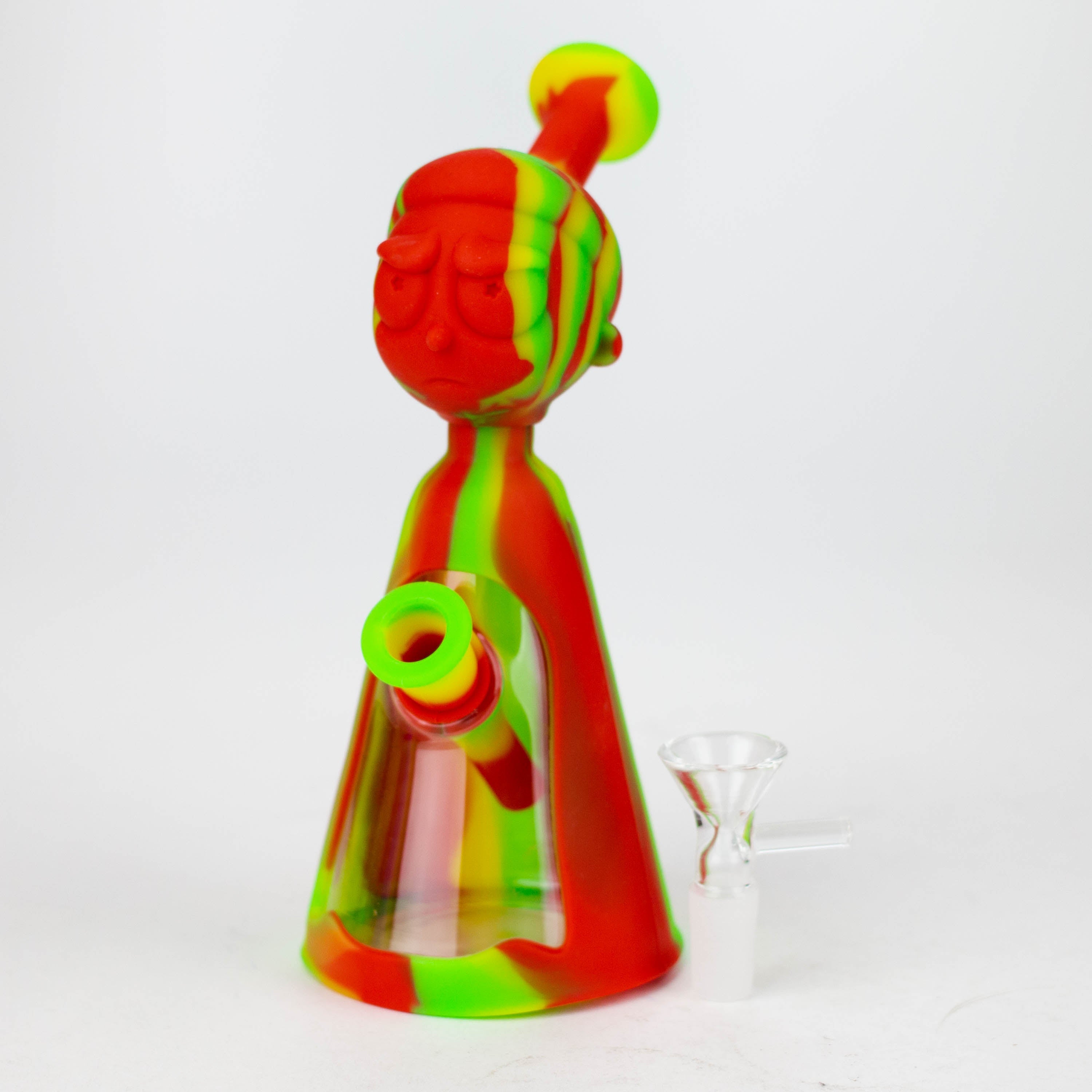 7" RM Cartoon multi colored silicone water bong [H120]