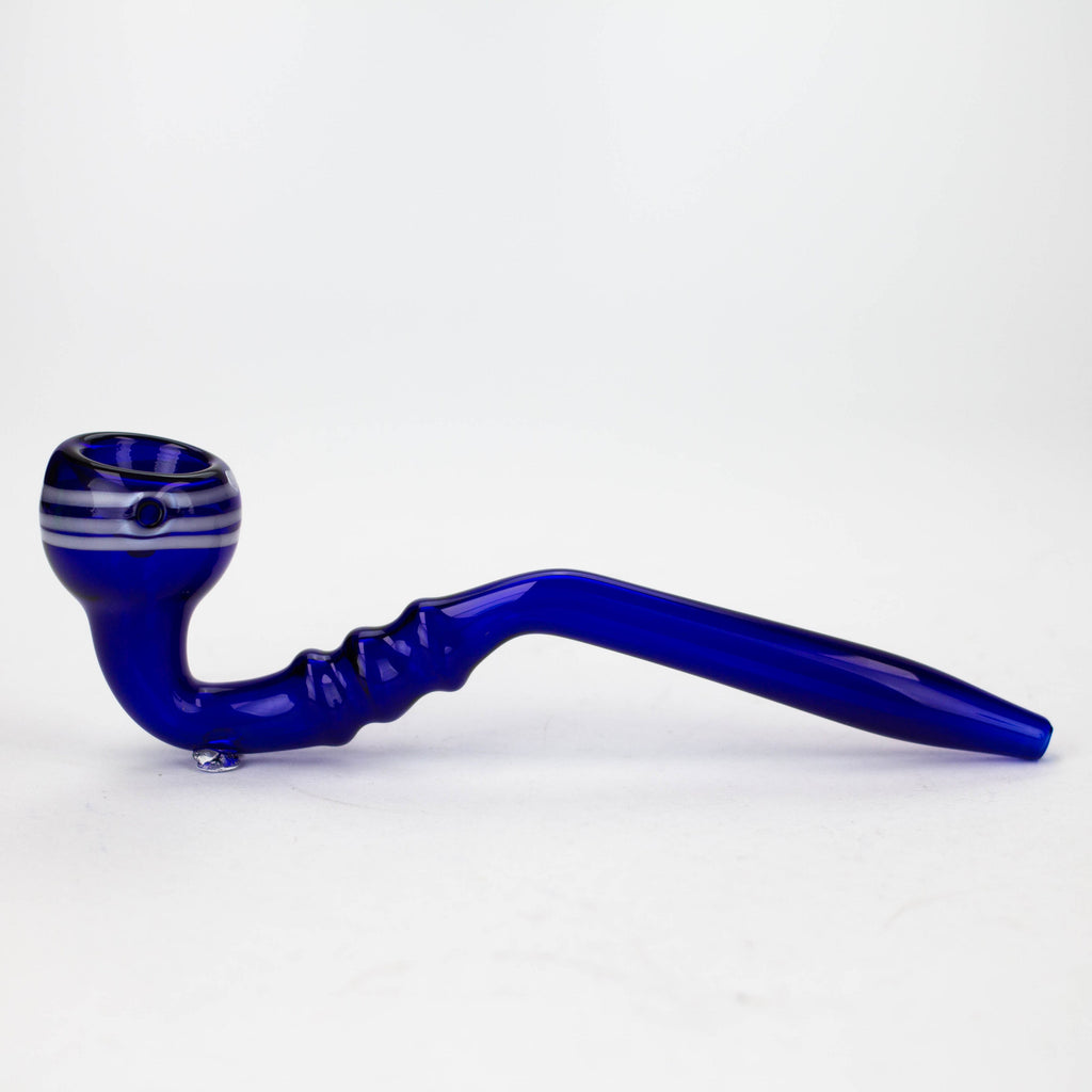 8" Gandalf blue color glass hand pipe pack of 2