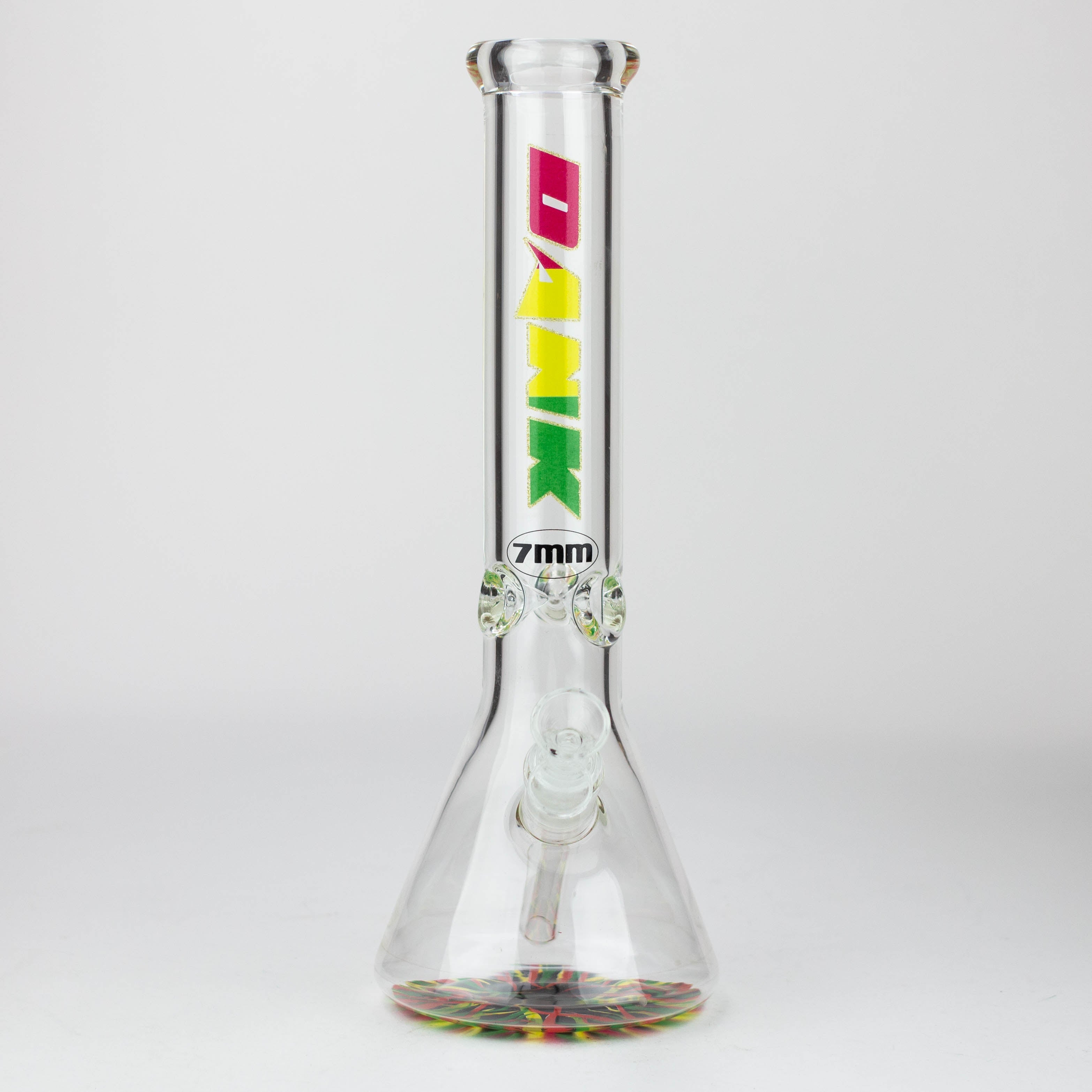 DANK | 14" 7mm Beaker Bong with Colour Bottom