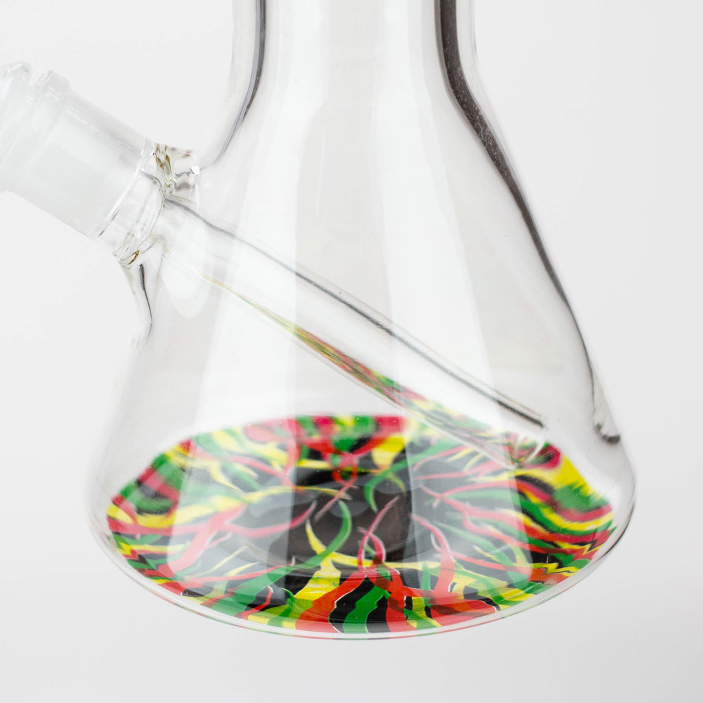 DANK | 14" 7mm Beaker Bong with Colour Bottom