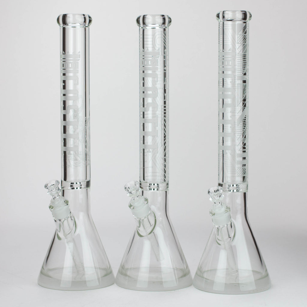 Castle Glassworks | 18" laser etched Tube Beaker Bong