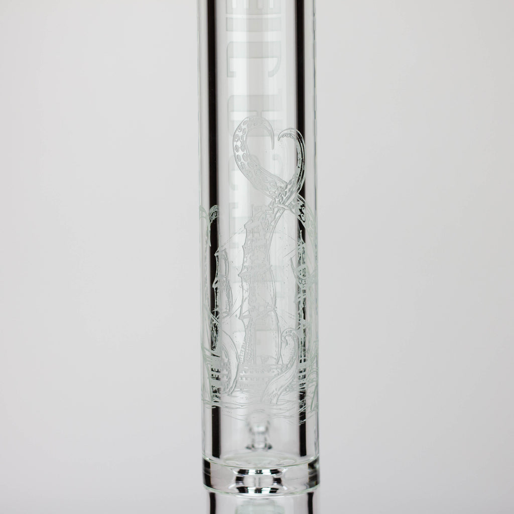 Castle Glassworks | 18" laser etched Tube Beaker Bong