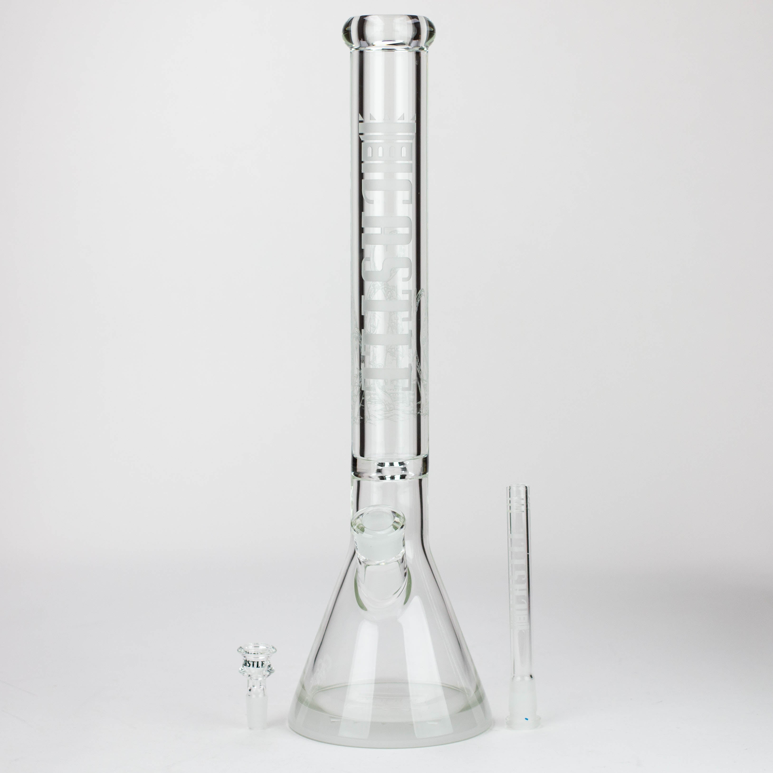 Castle Glassworks | 18" laser etched Tube Beaker Bong