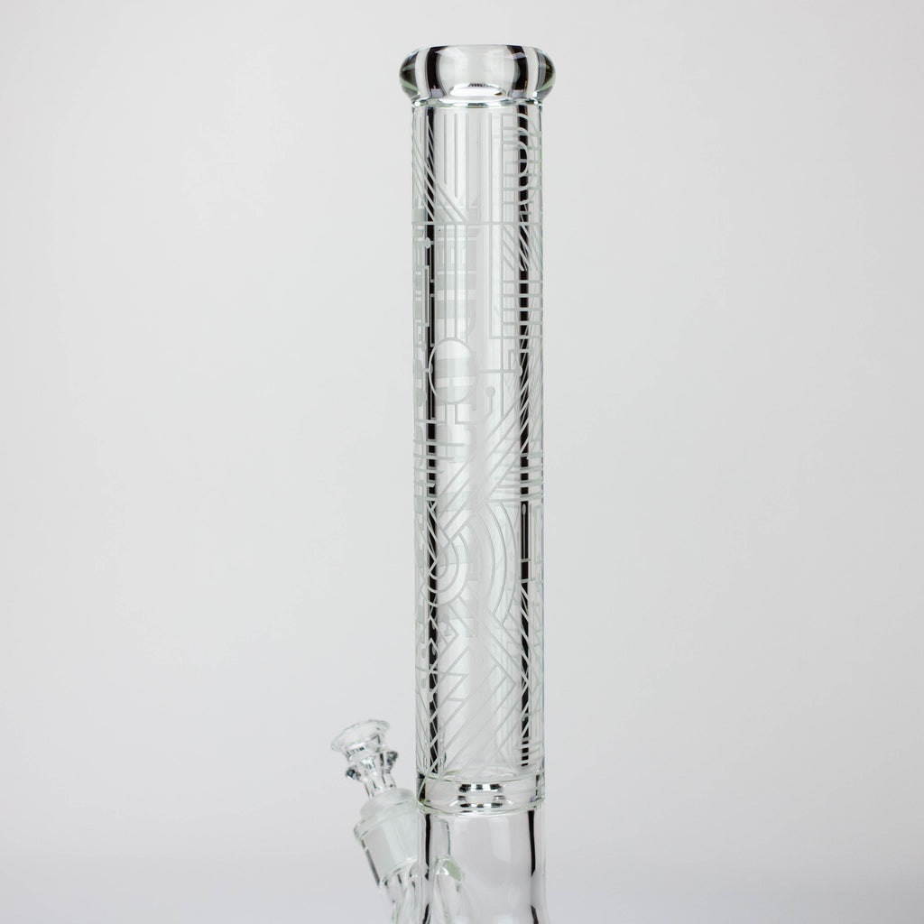 Castle Glassworks | 18" laser etched Tube Beaker Bong