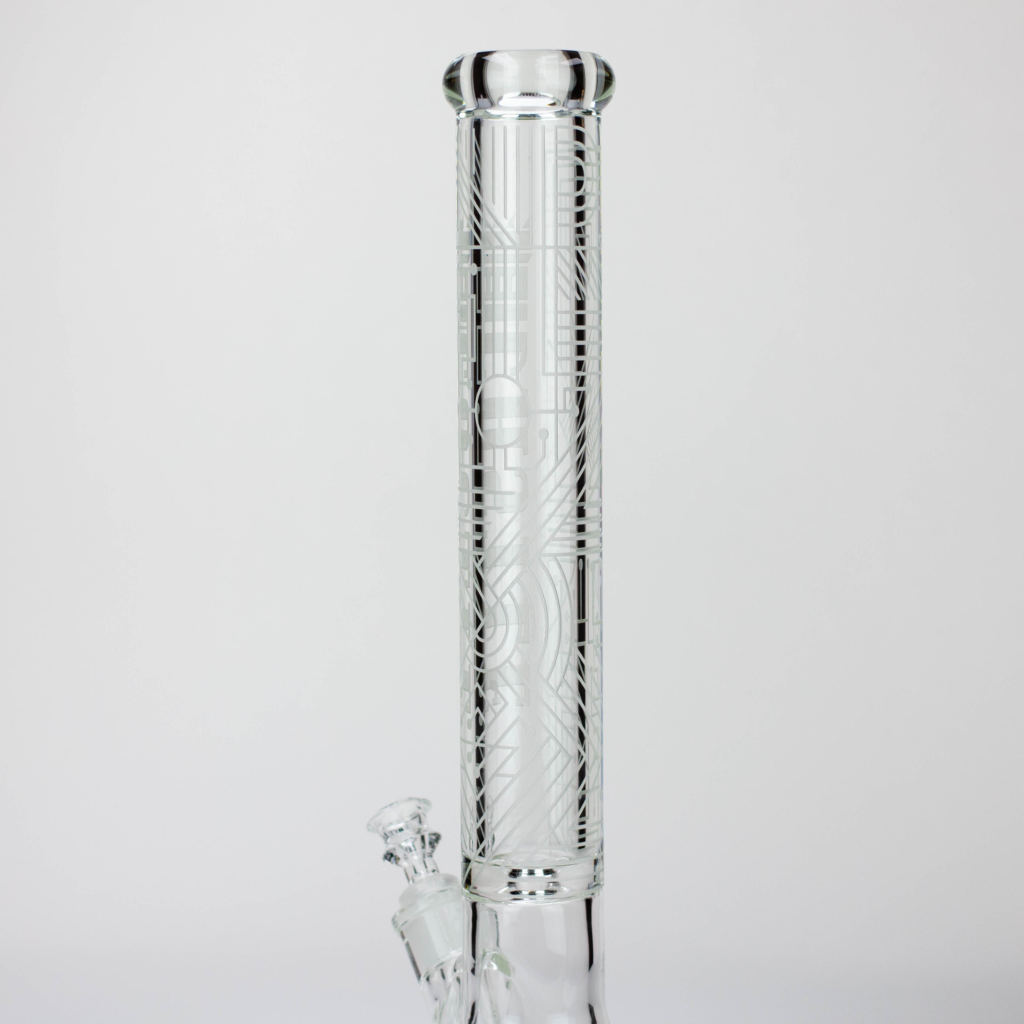 Castle Glassworks | 18" laser etched Tube Beaker Bong
