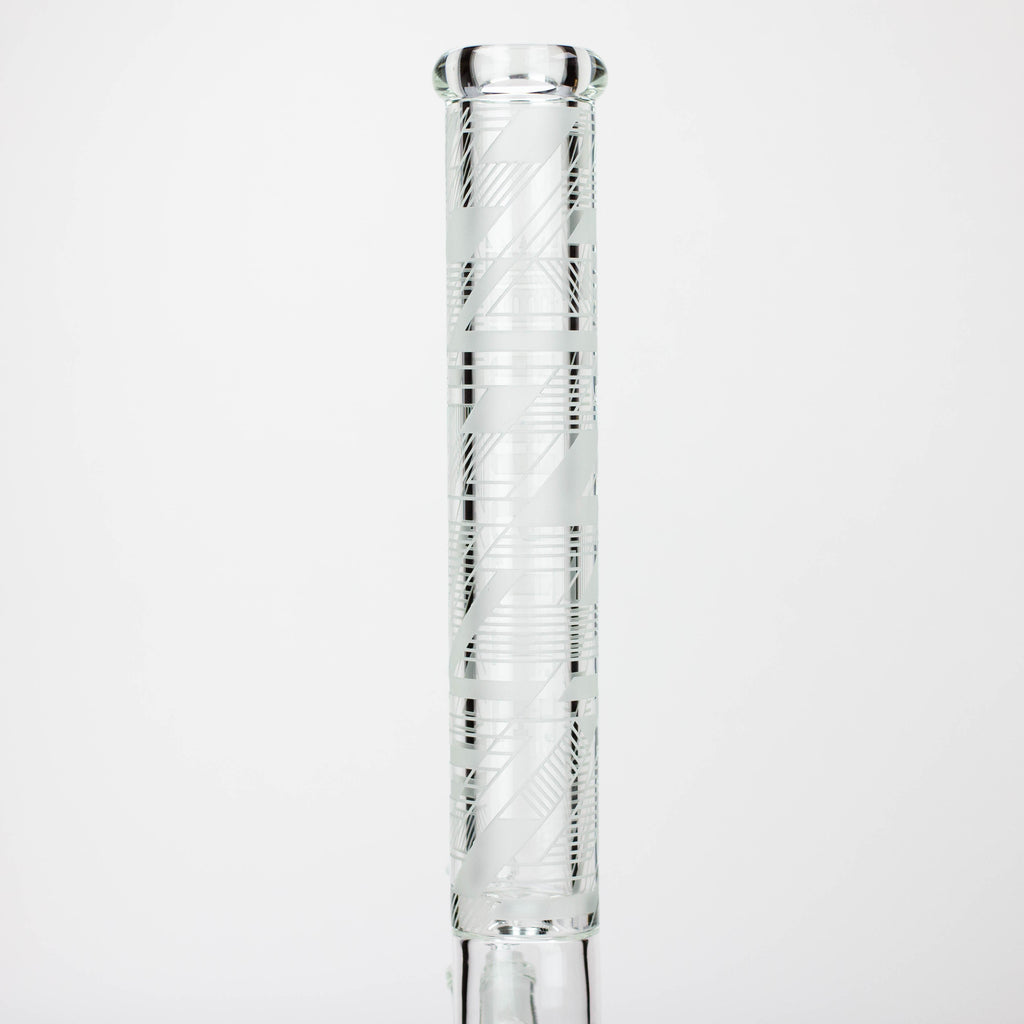 Castle Glassworks | 18" laser etched Tube Beaker Bong