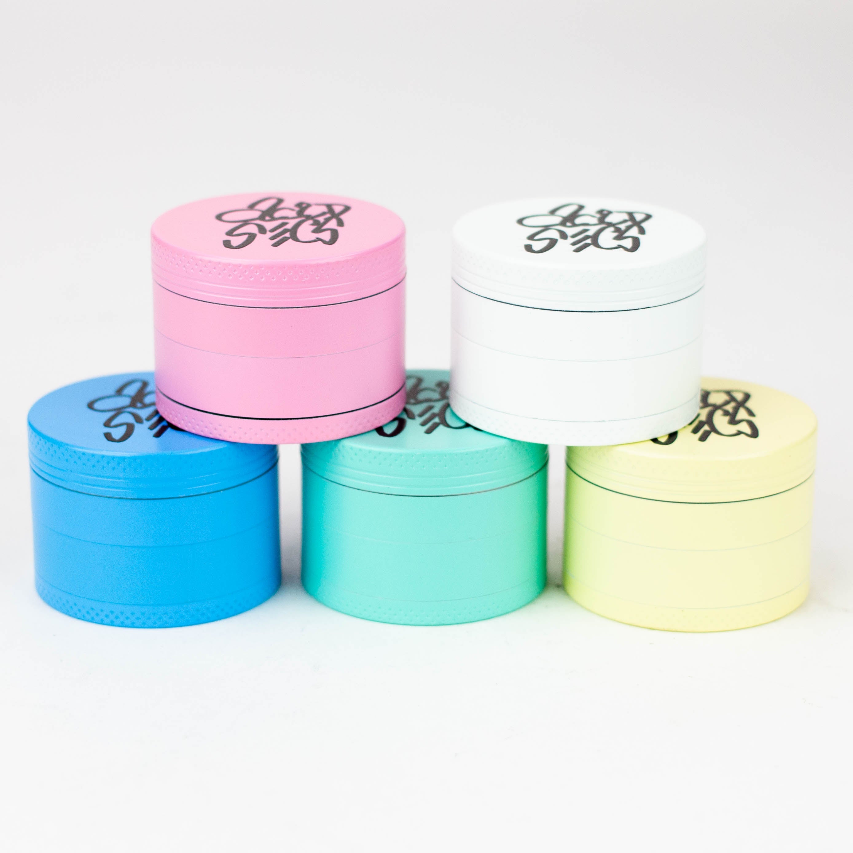 Acid Secs 4 parts 50mm Glow-in-the-Dark metal herb grinder