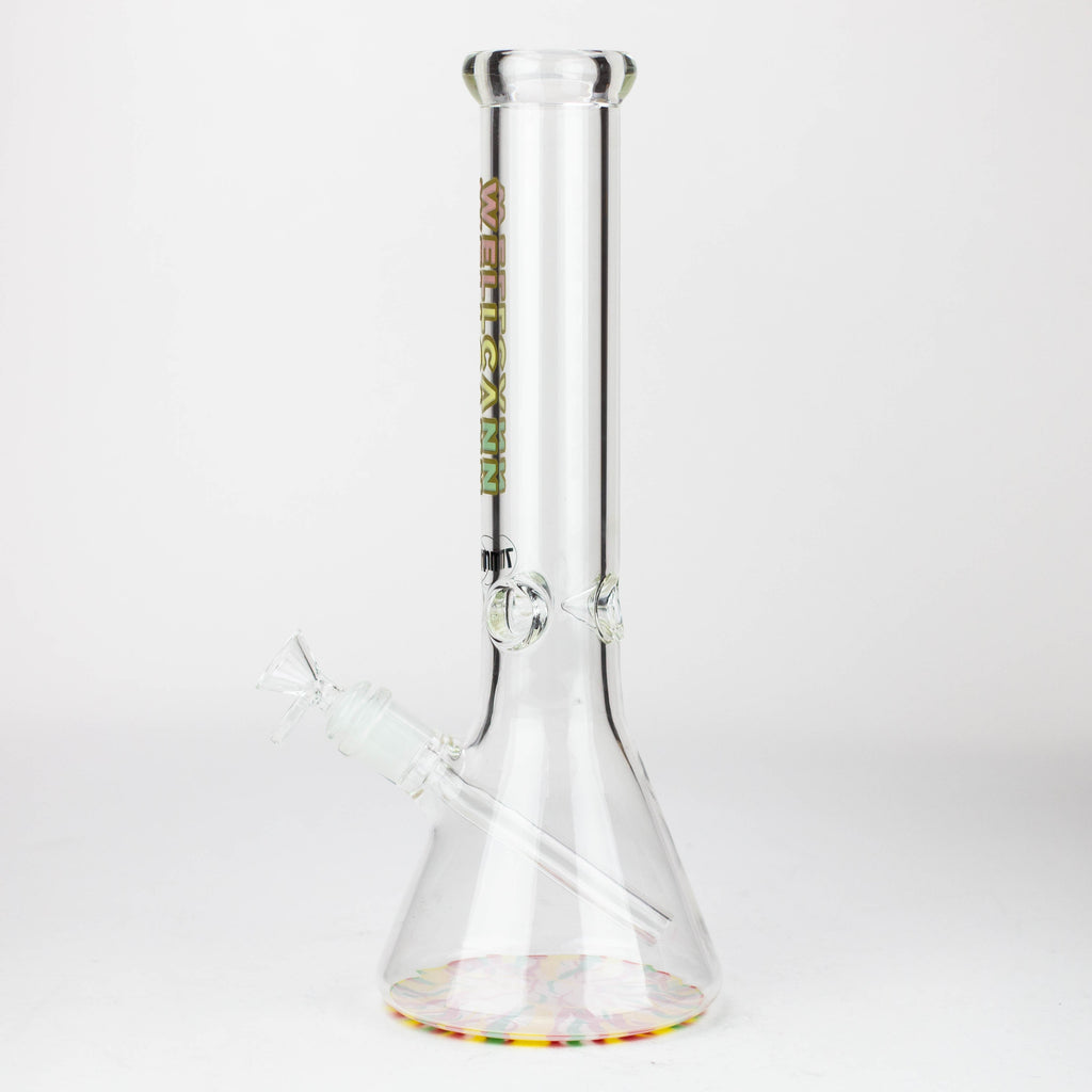 WellCann | 14" 7mm Beaker Bong with Colour Bottom