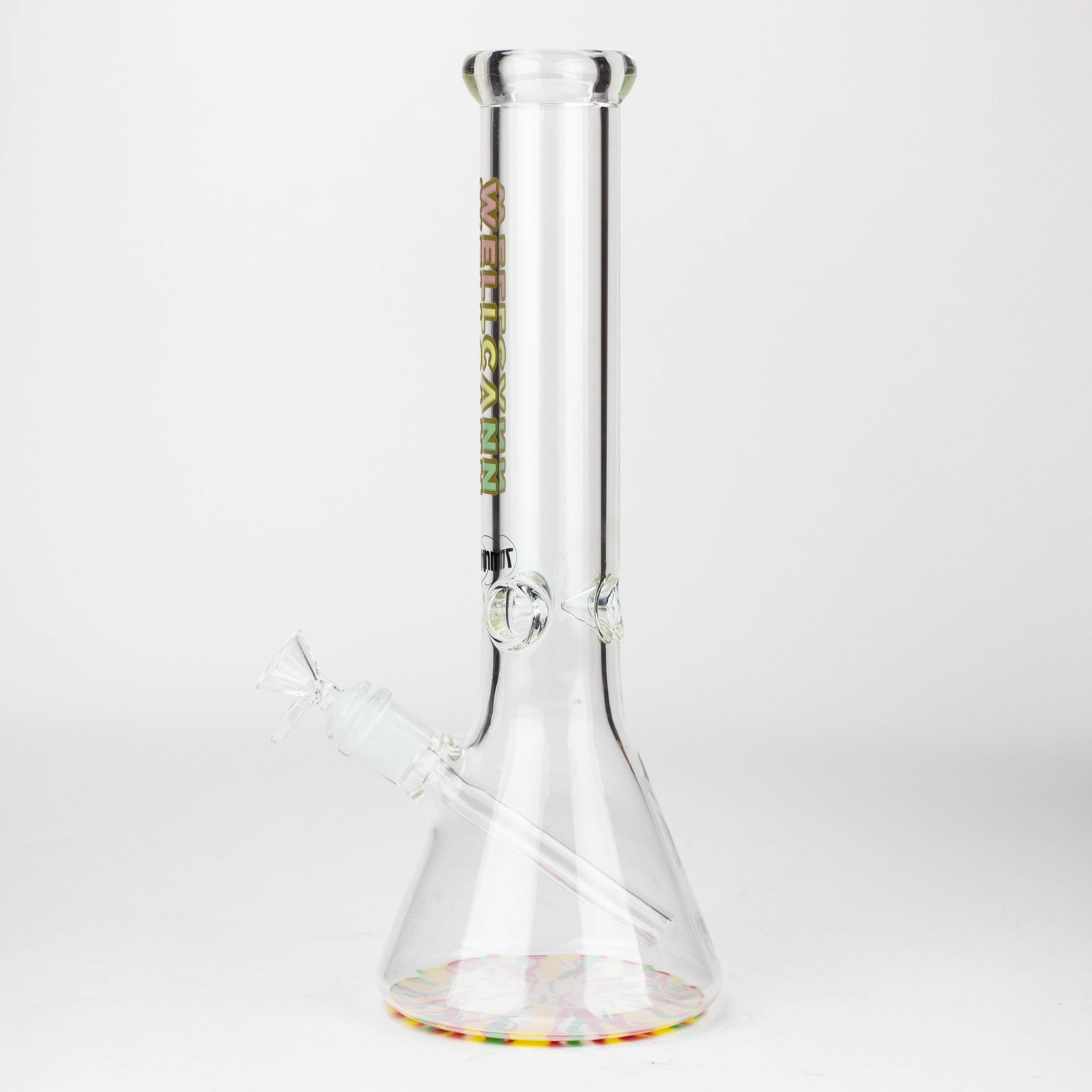 WellCann | 14" 7mm Beaker Bong with Colour Bottom