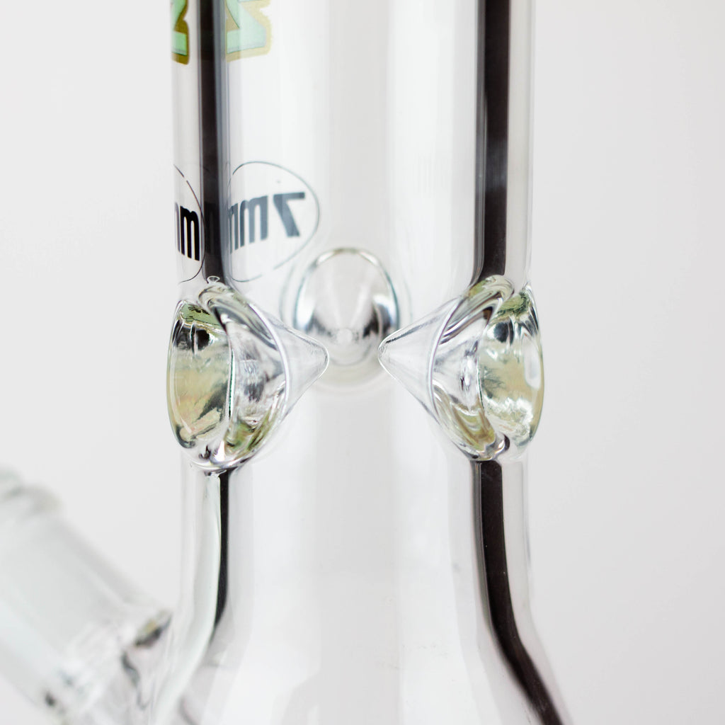 WellCann | 14" 7mm Beaker Bong with Colour Bottom