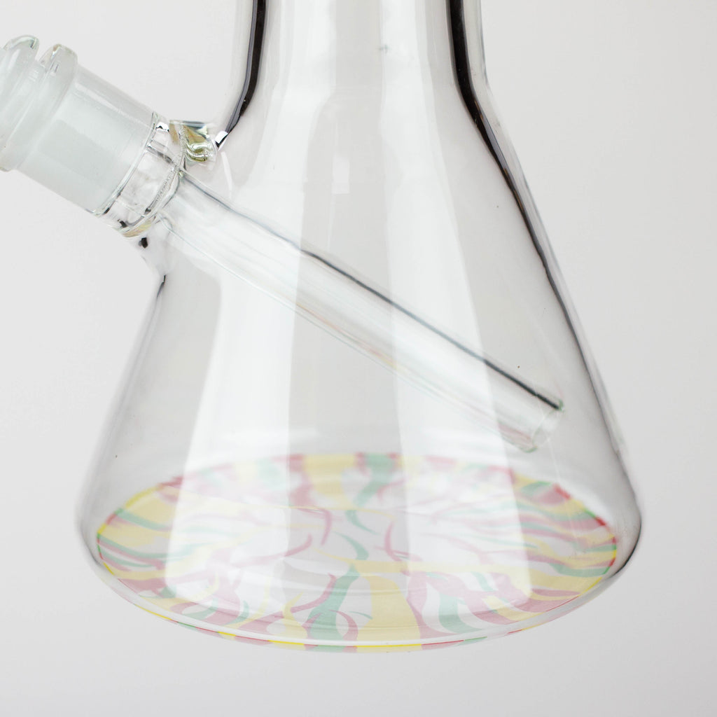 WellCann | 14" 7mm Beaker Bong with Colour Bottom