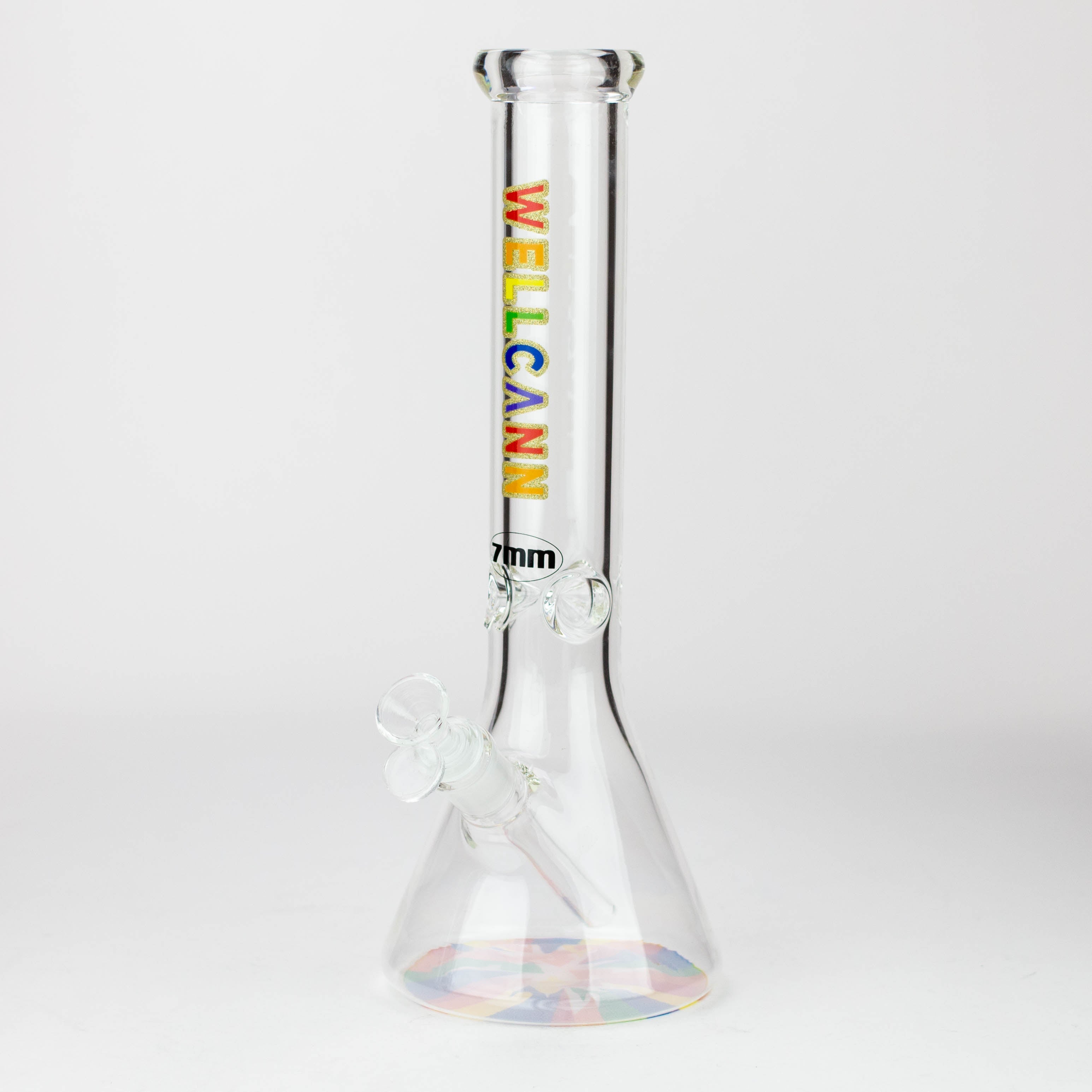 WellCann | 14" 7mm Beaker Bong with Colour Bottom